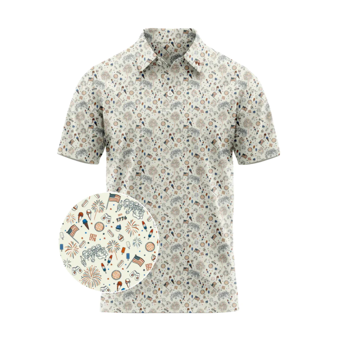 Fore Fathers Taste of Freedom Cream Polo
