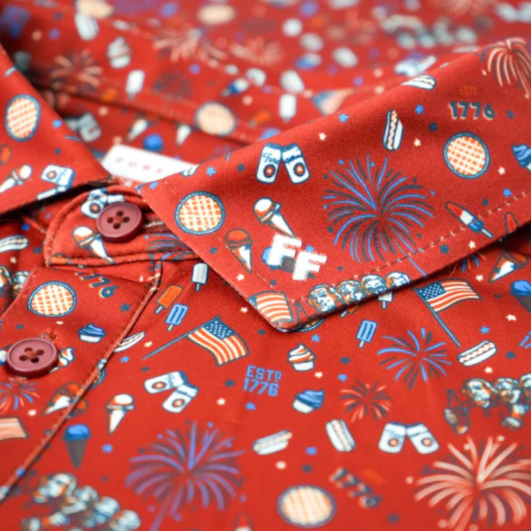 Fore Fathers Taste of Freedom Red Polo - Image 2