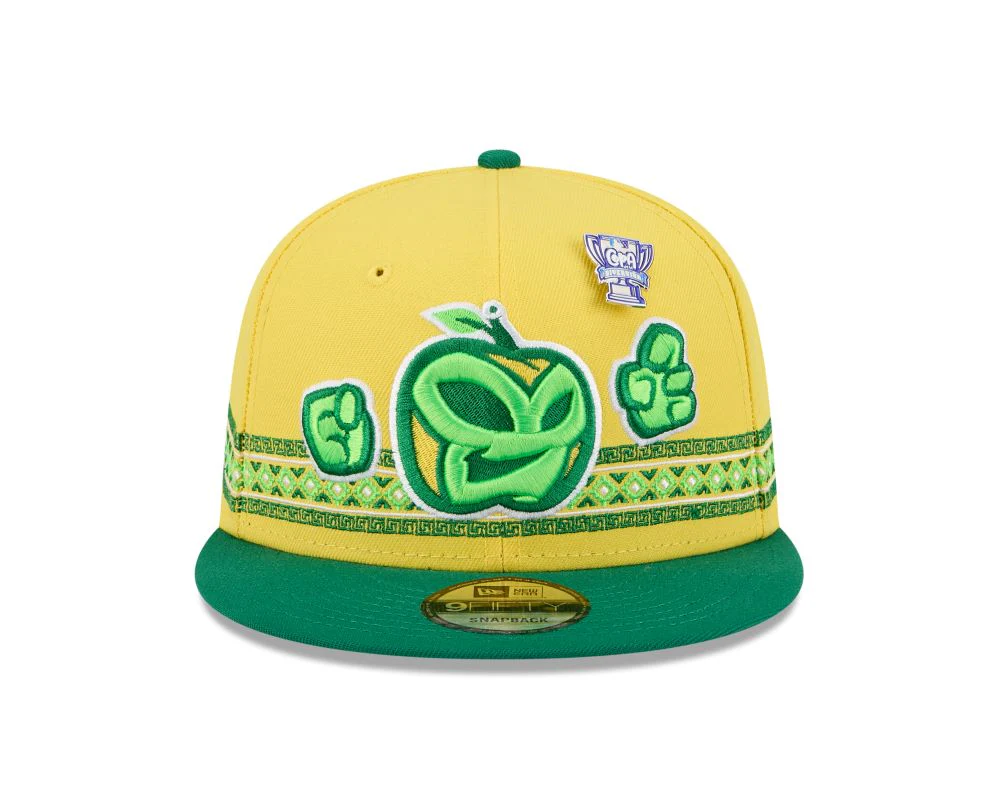 Fort Wayne Manzanas Luchadoras 2025 9FIFTY Yellow Snapback Cap - Image 4