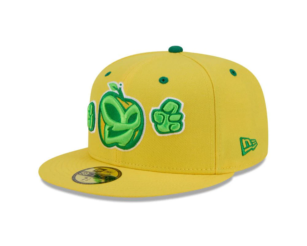 Fort Wayne Manzanas Luchadoras 2025 On-Field: 59FIFTY Yellow Cap
