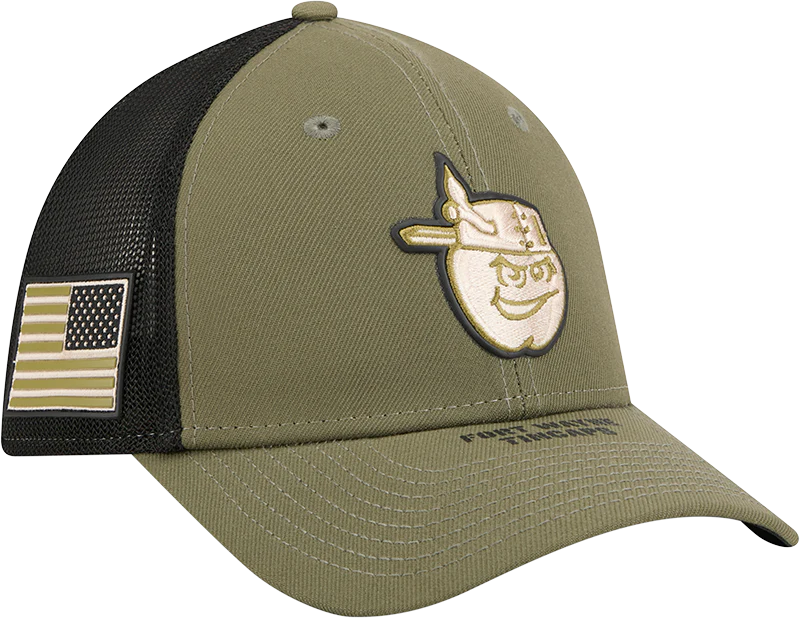 Fort Wayne TinCaps 2026 Armed Forces Specialty 39THIRTYMC Green Black Mesh Cap - Image 2