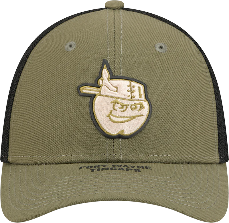 Fort Wayne TinCaps 2026 Armed Forces Specialty 39THIRTYMC Green Black Mesh Cap - Image 3