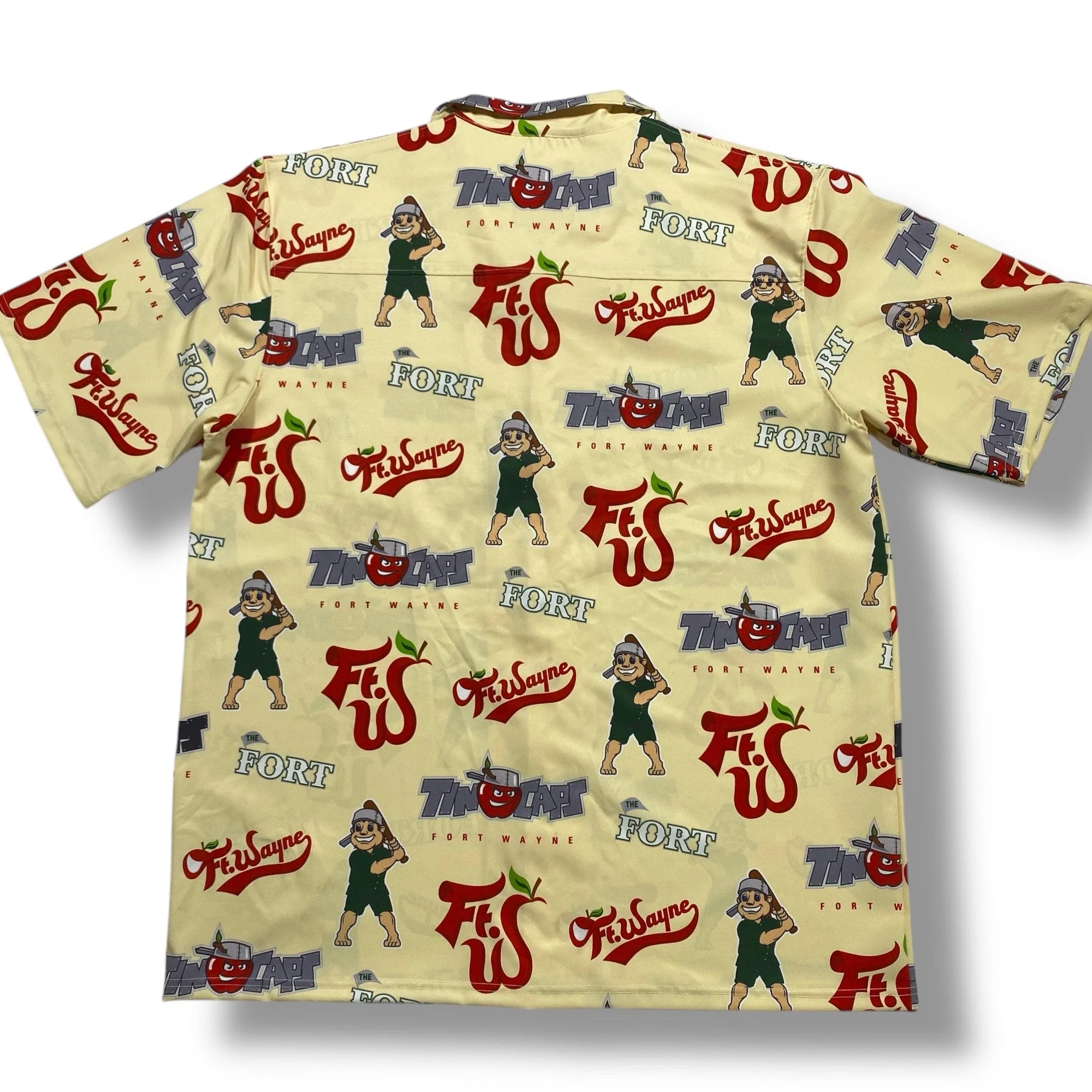 Fort Wayne TinCaps 2025 Cream Hawaiian Shirt - Image 2