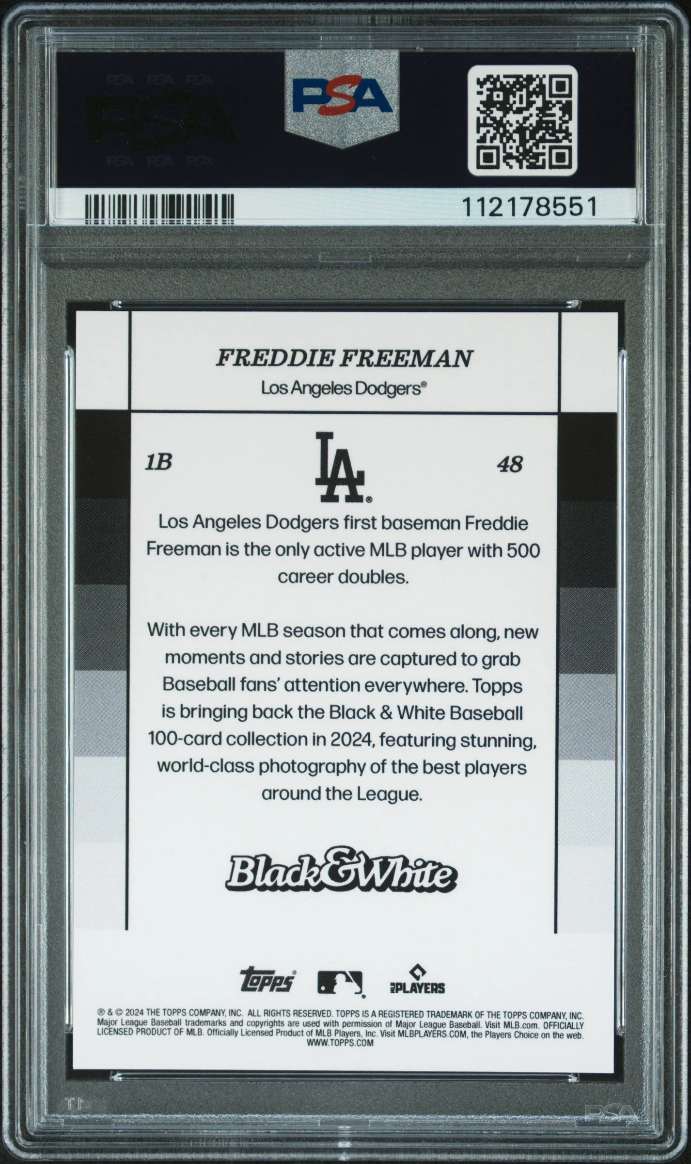 Freddie Freeman 2024 Topps Black And White #48 Re - Image 2