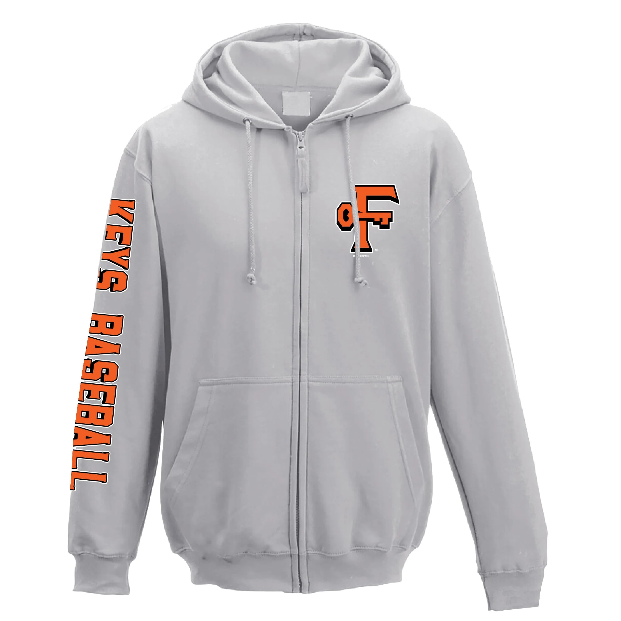 Frederick Keys ADULT Full Zip "F" GRAY