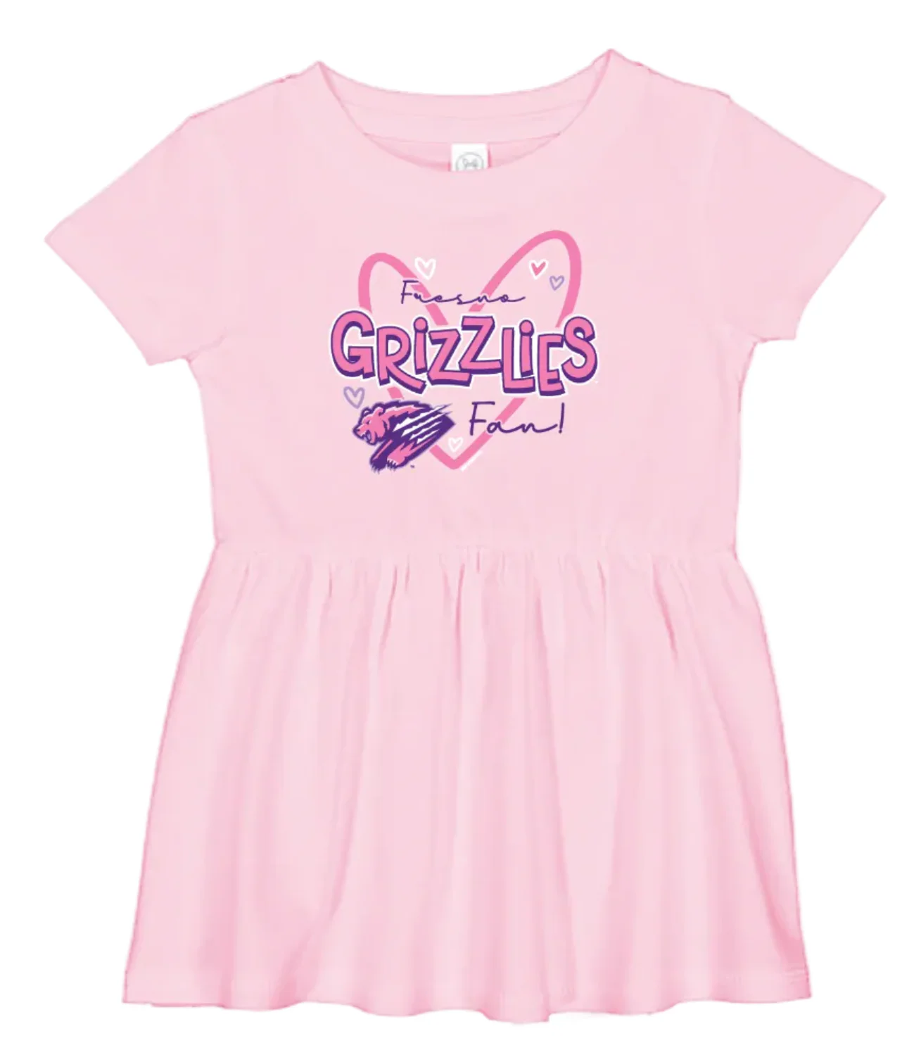 Fresno Grizzlies Pink Baby Jersey Dress