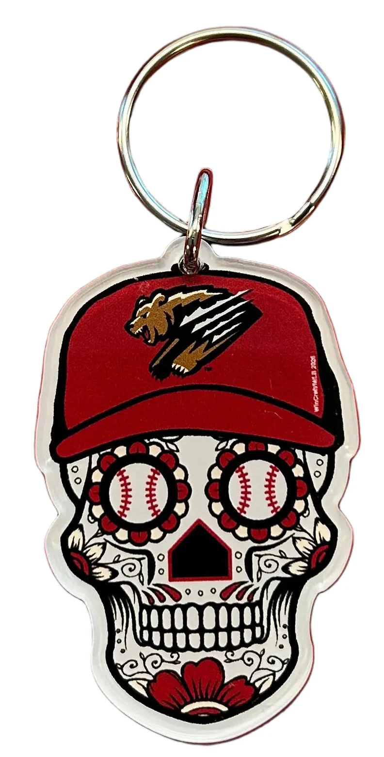 Fresno Grizzlies Sugar Skull Key Chain