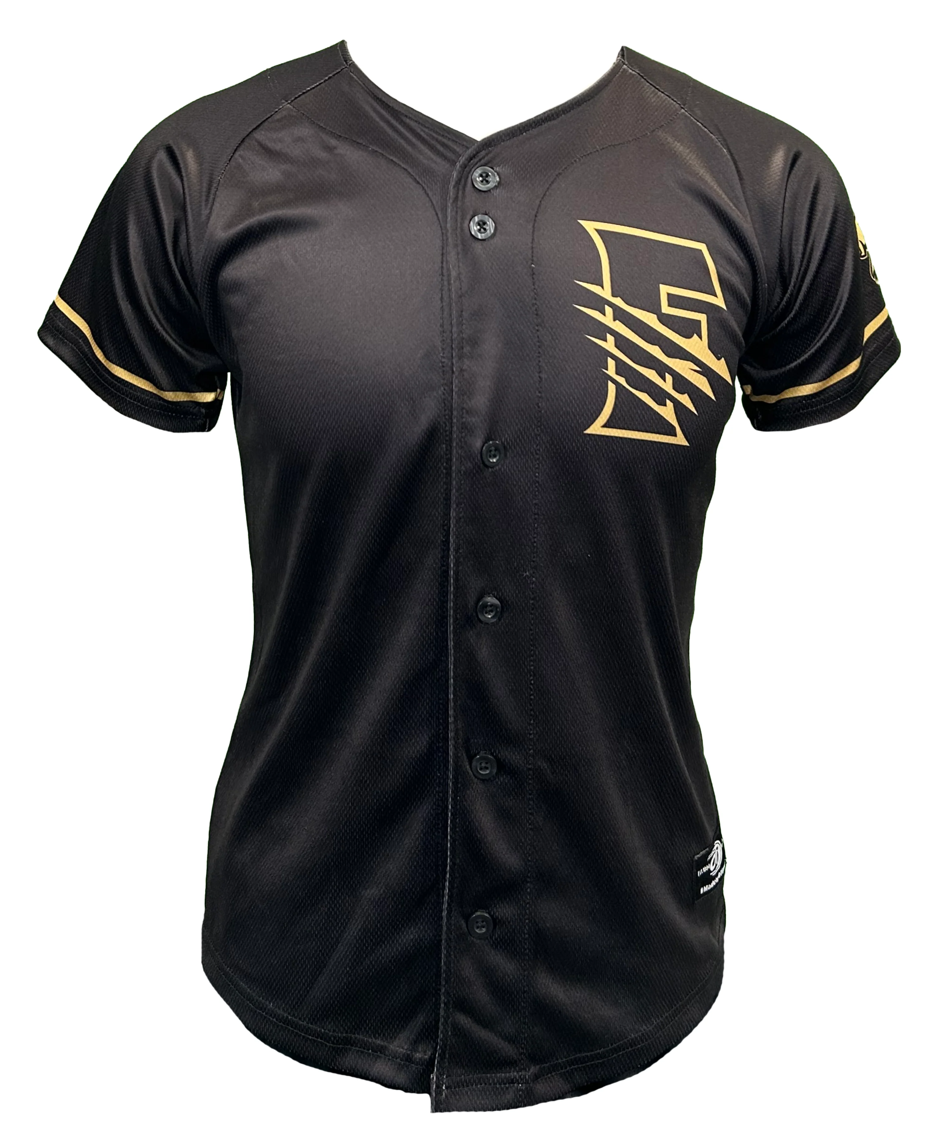 Fresno Grizzlies Youth Sublimated Replica Black/Gold Alt Jersey