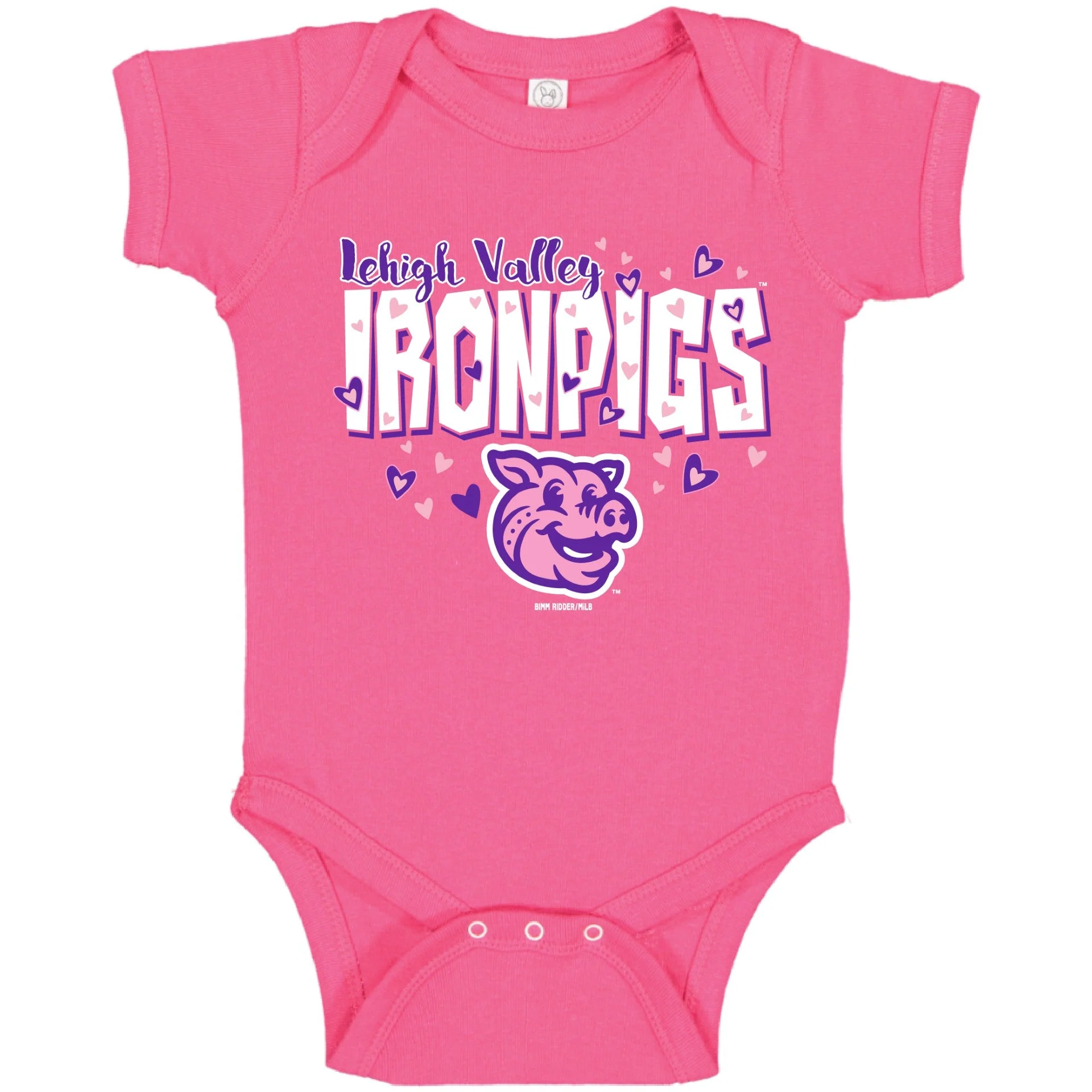 Lehigh Valley IronPigs Girls Baby Creeper - Pink