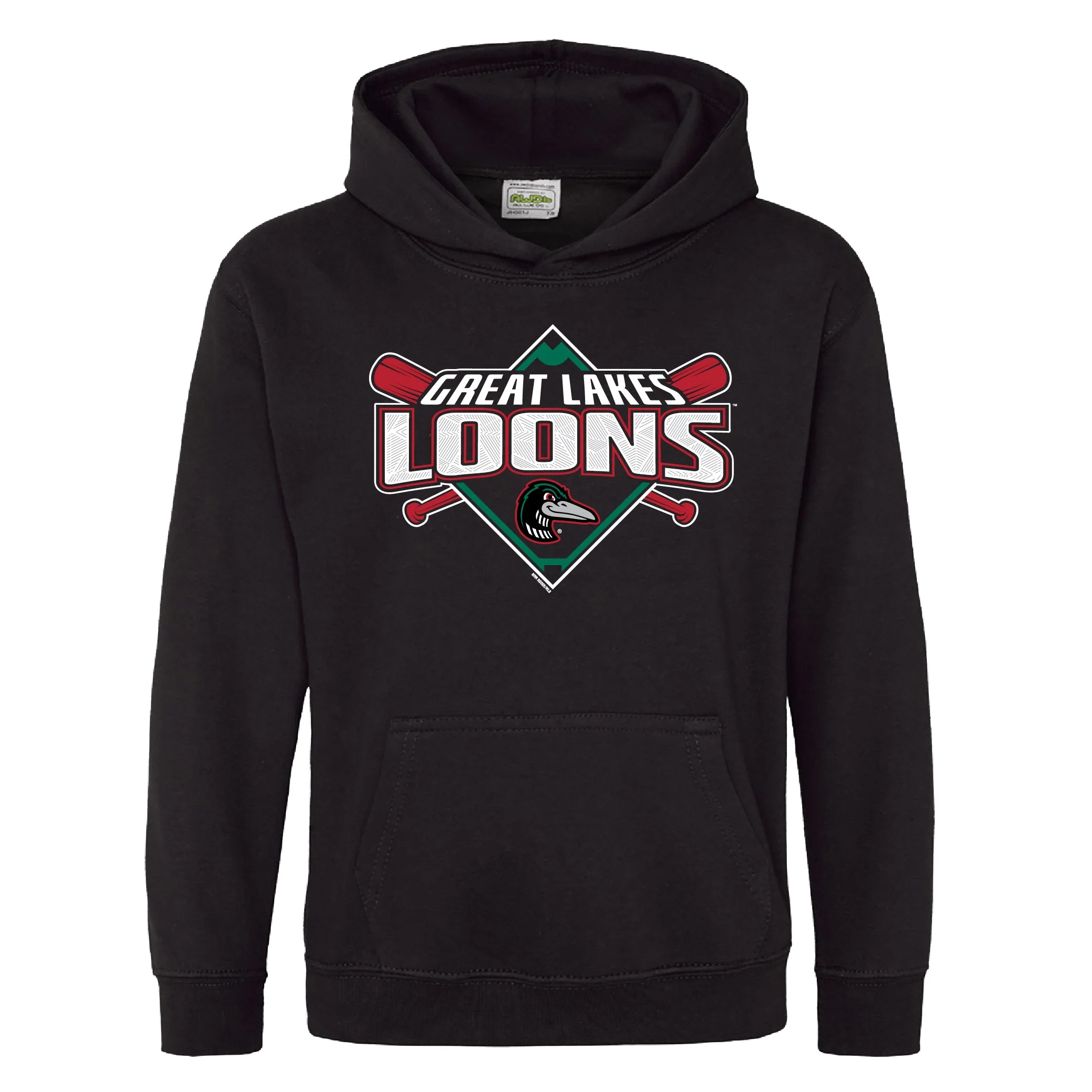 Great Lakes Loons Bimm Ridder Black Hoodie - Youth