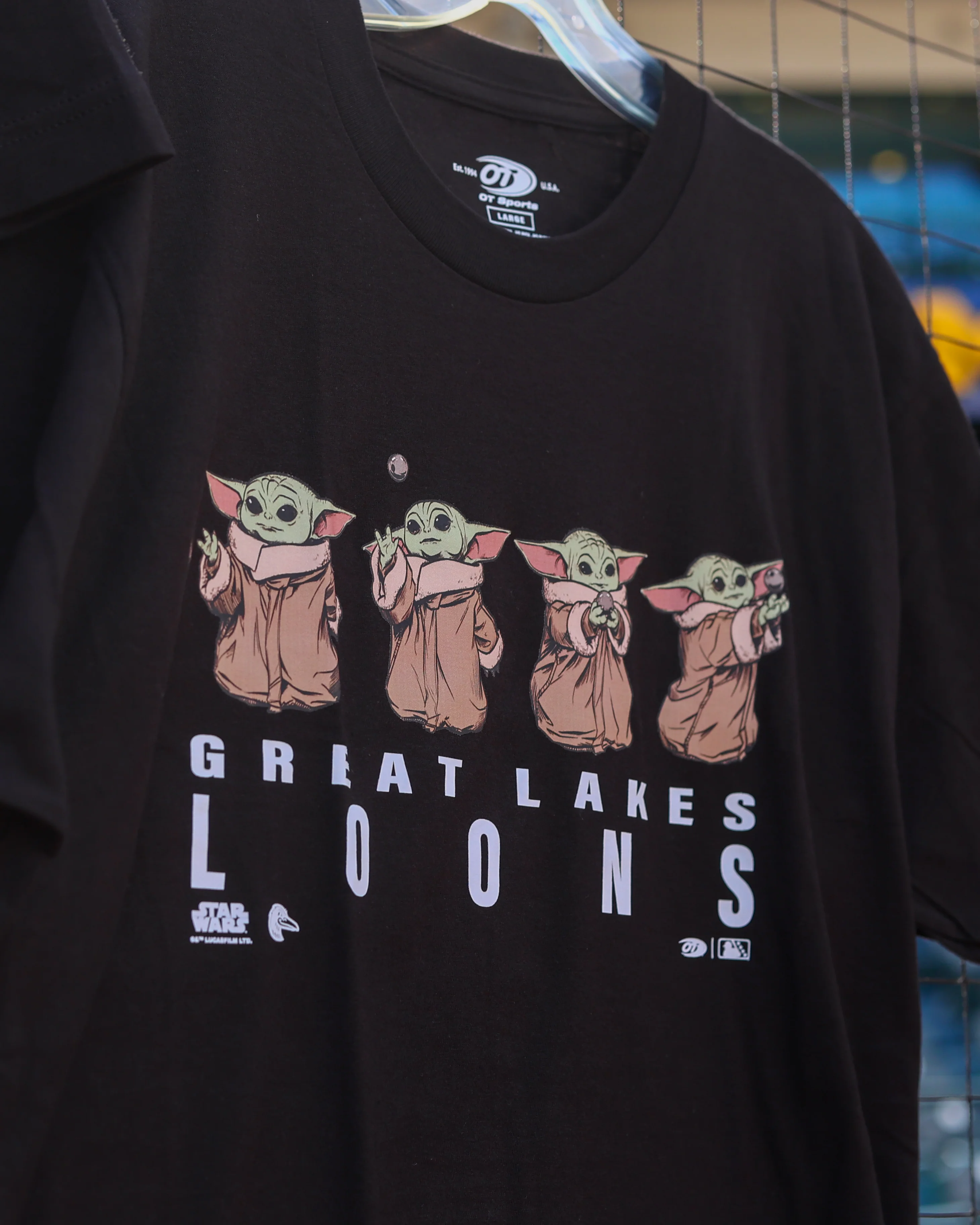 Great Lakes Loons Star Wars Grogu T-shirt - Image 2