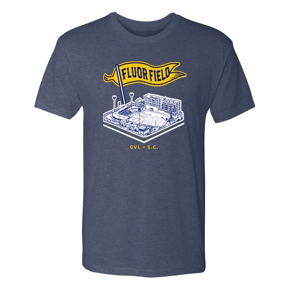 Greenville Drive 108 Stitches Youth Navy Banana Ball Stadium Tee