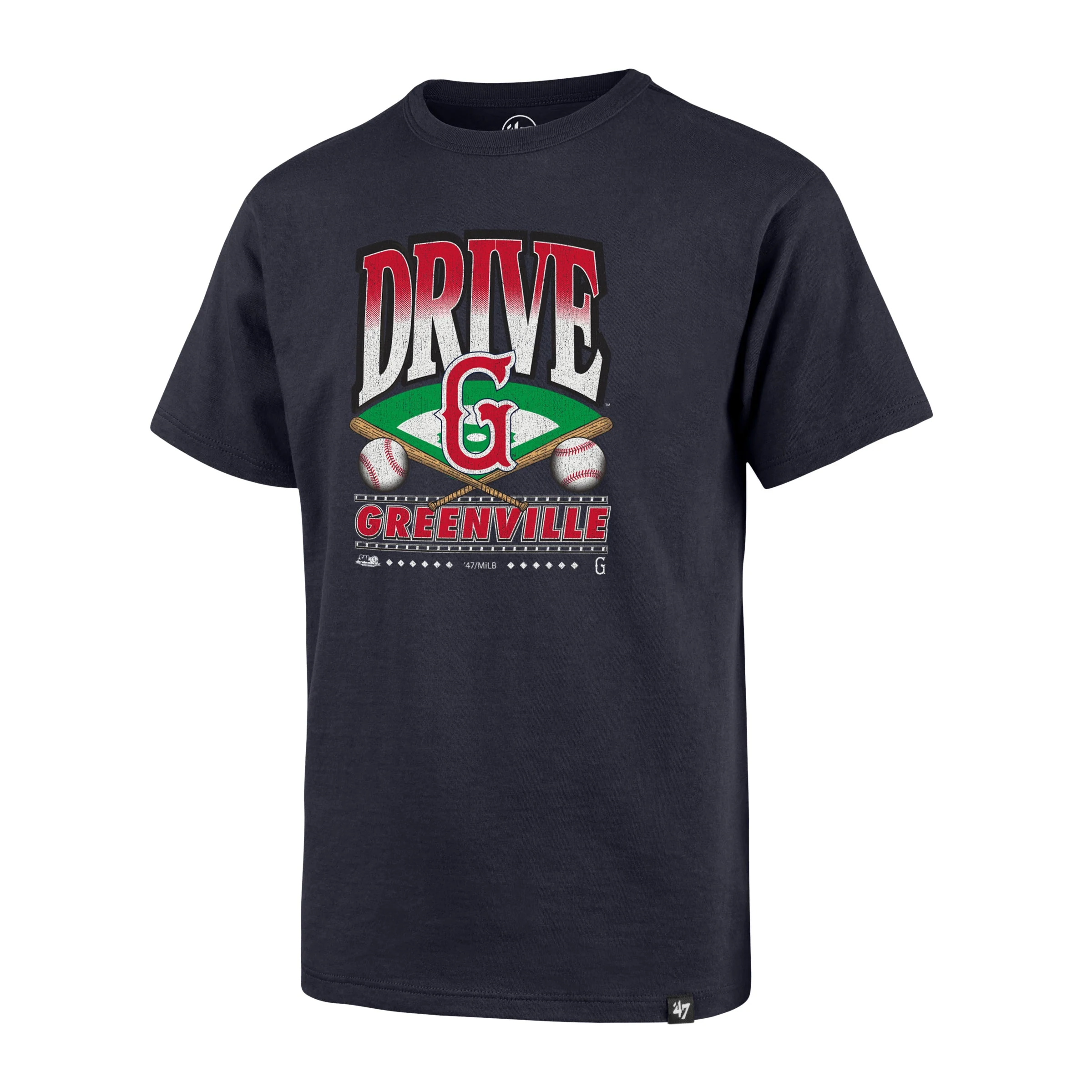 Greenville Drive 47 Brand Youth Navy Straight Shot Franklin Tee