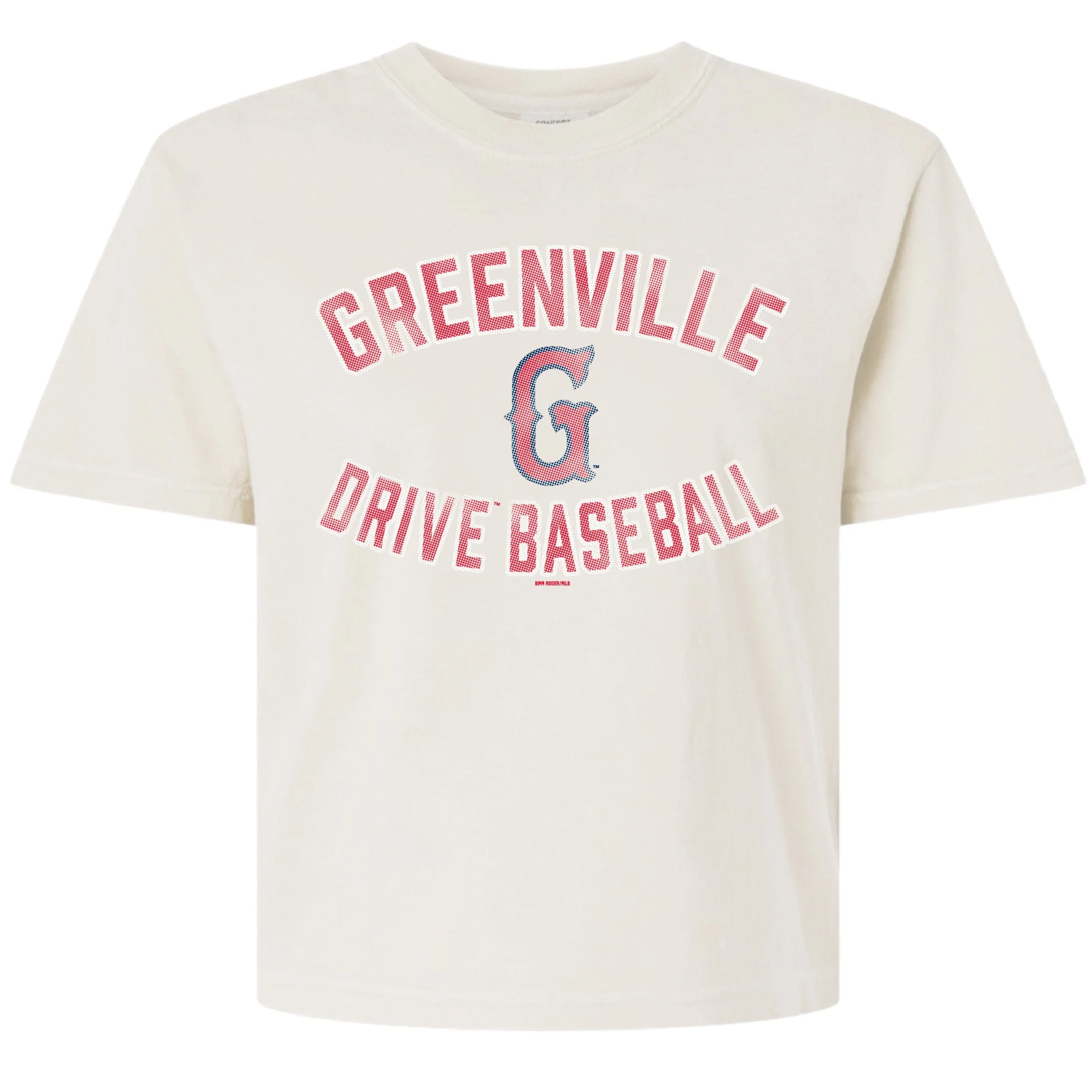Greenville Drive Bimm Ridder Womens Cream Comfort Colors Boxy Tee