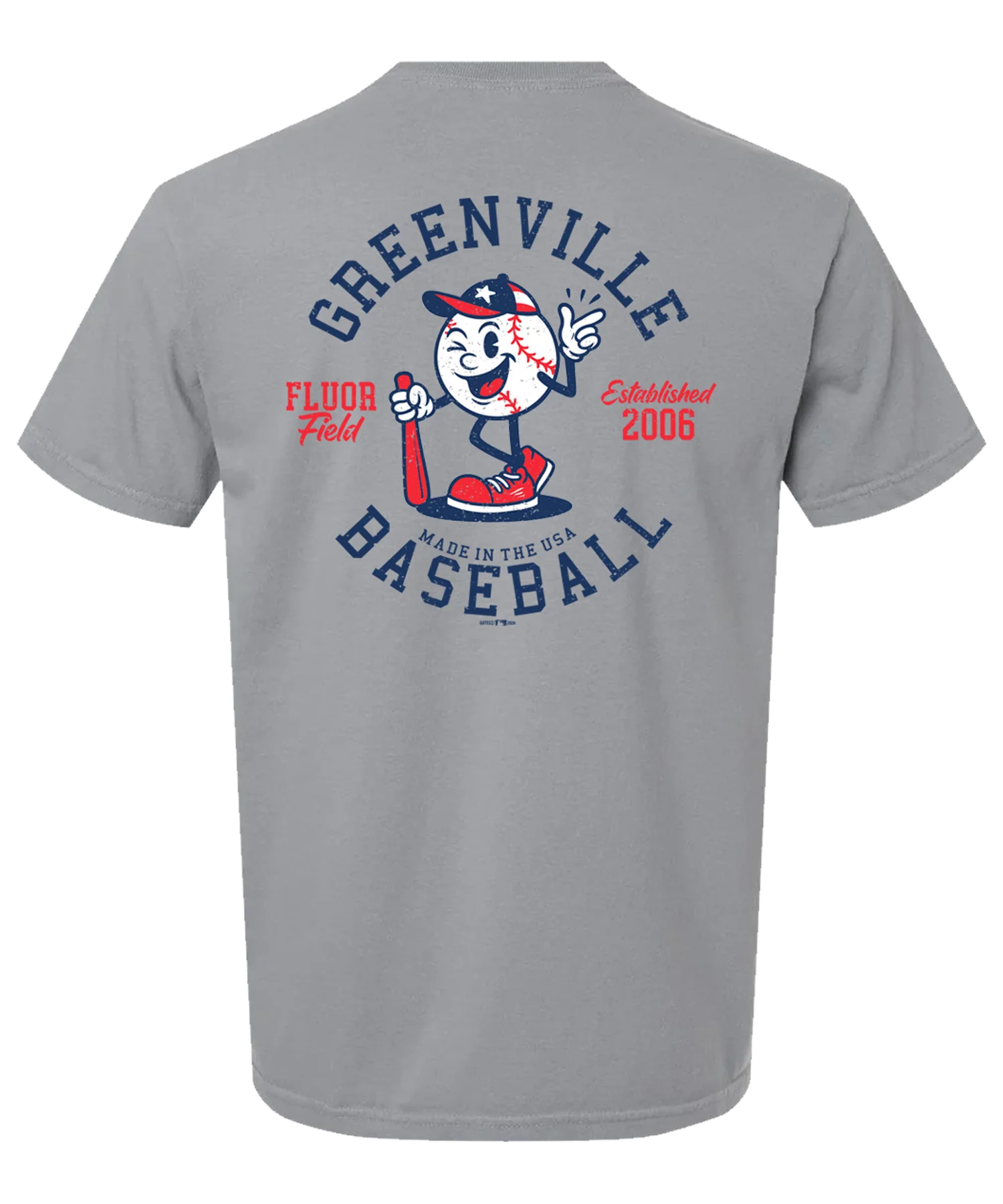 Greenville Drive GoTeez Gray Comfort Colors All American Tee