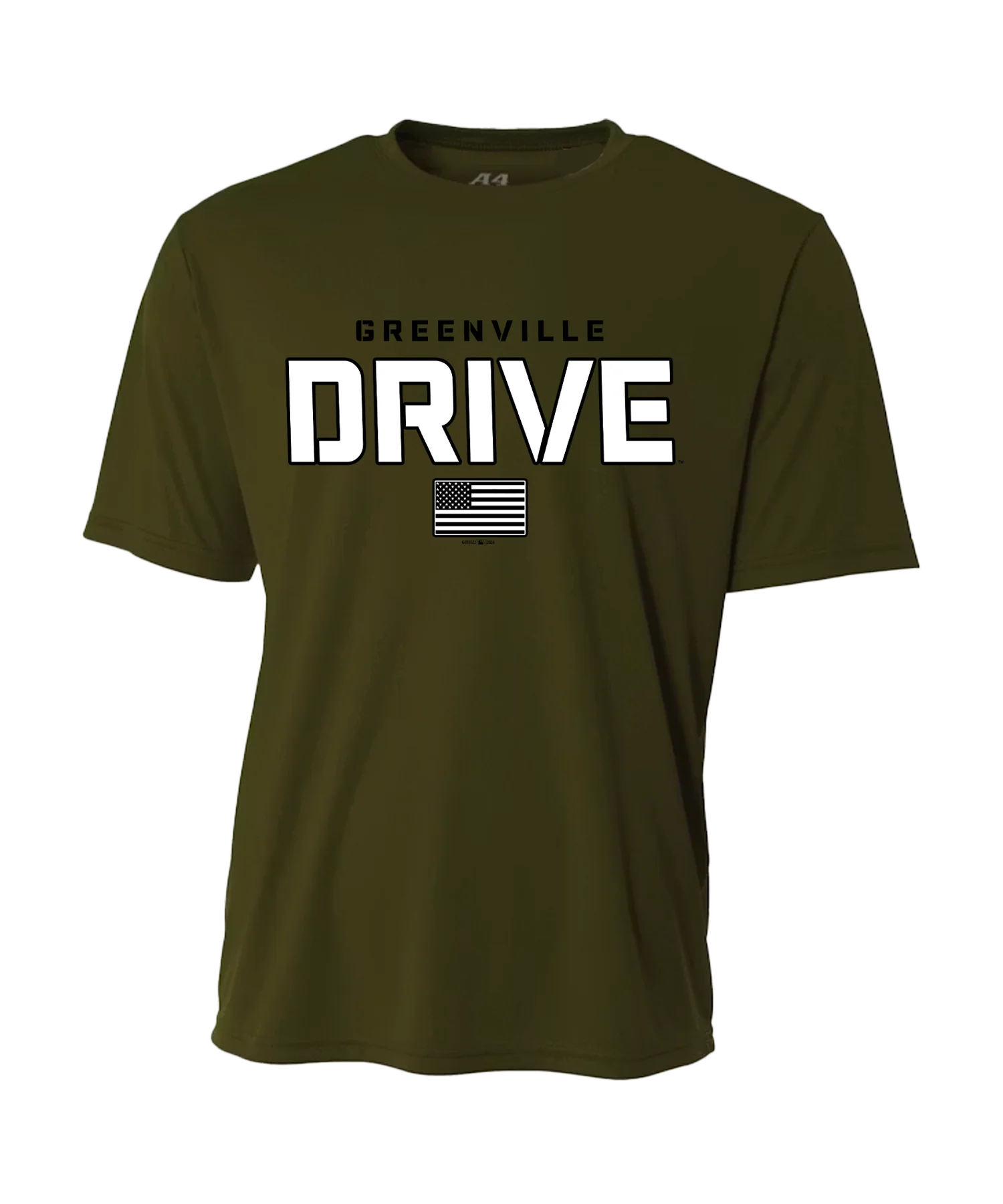 Greenville Drive GoTeez Youth Olive Tech tee