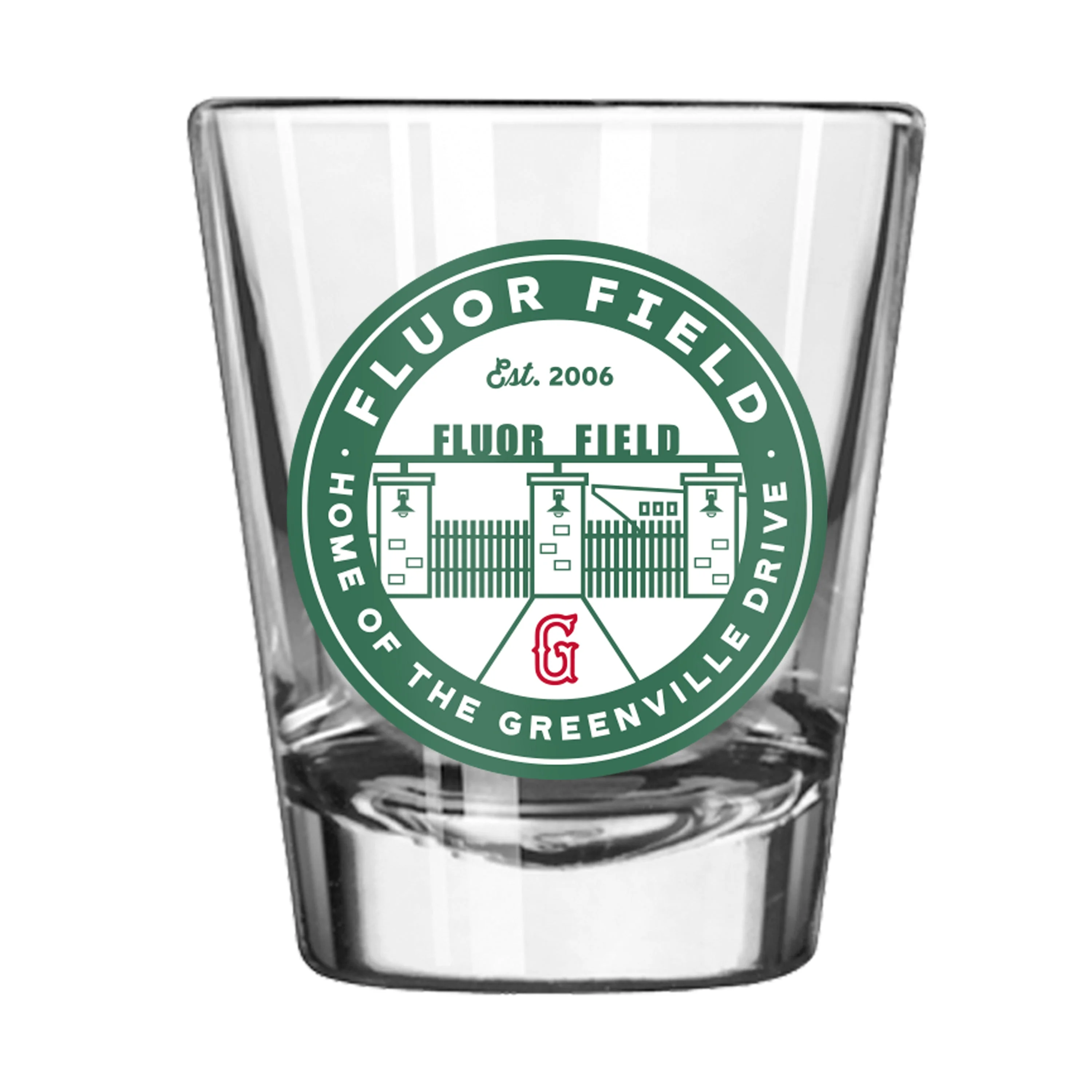 Greenville Drive Logo Brands 2oz Shot Glass