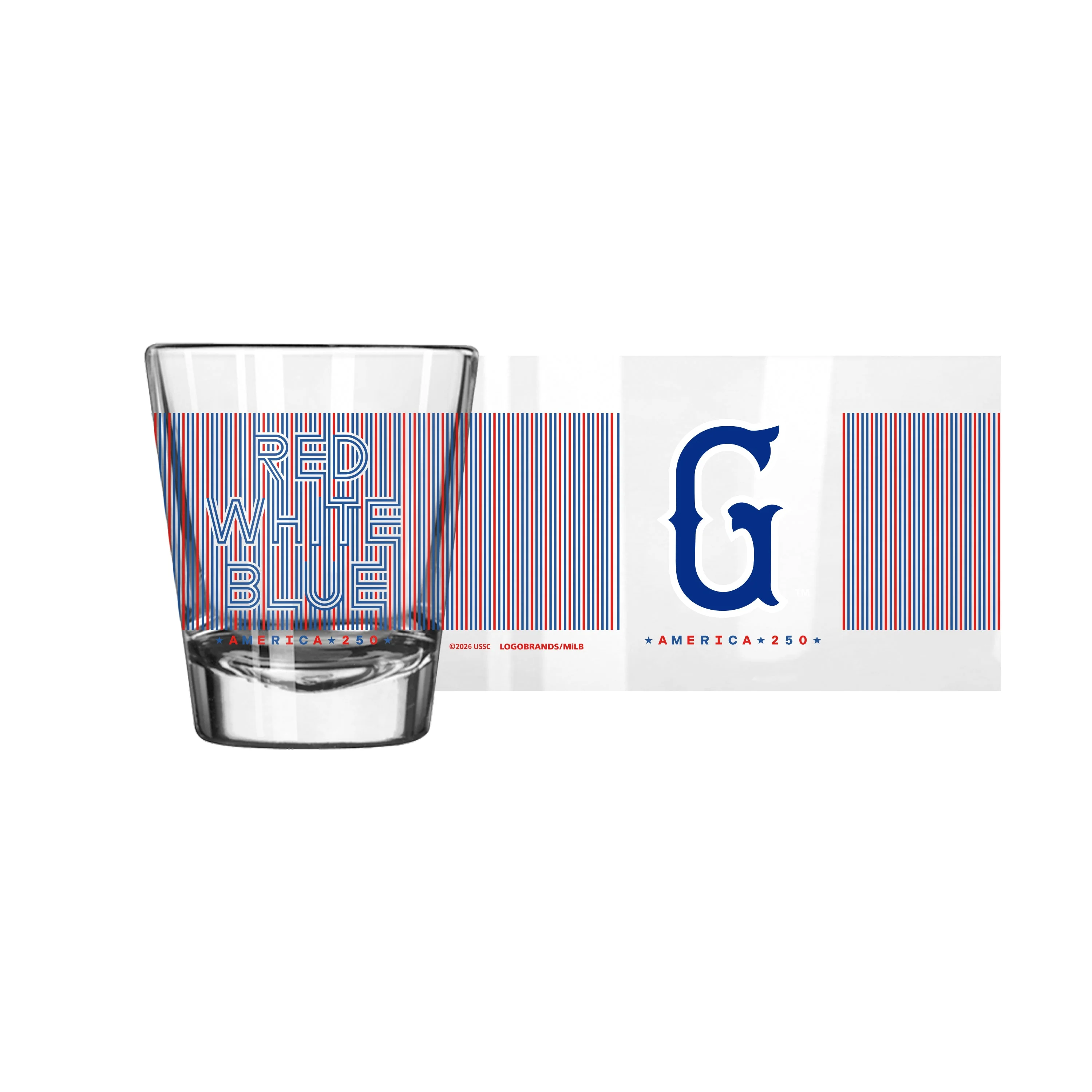 Greenville Drive Logo Brands 2oz US250 Shot Glass - Image 2