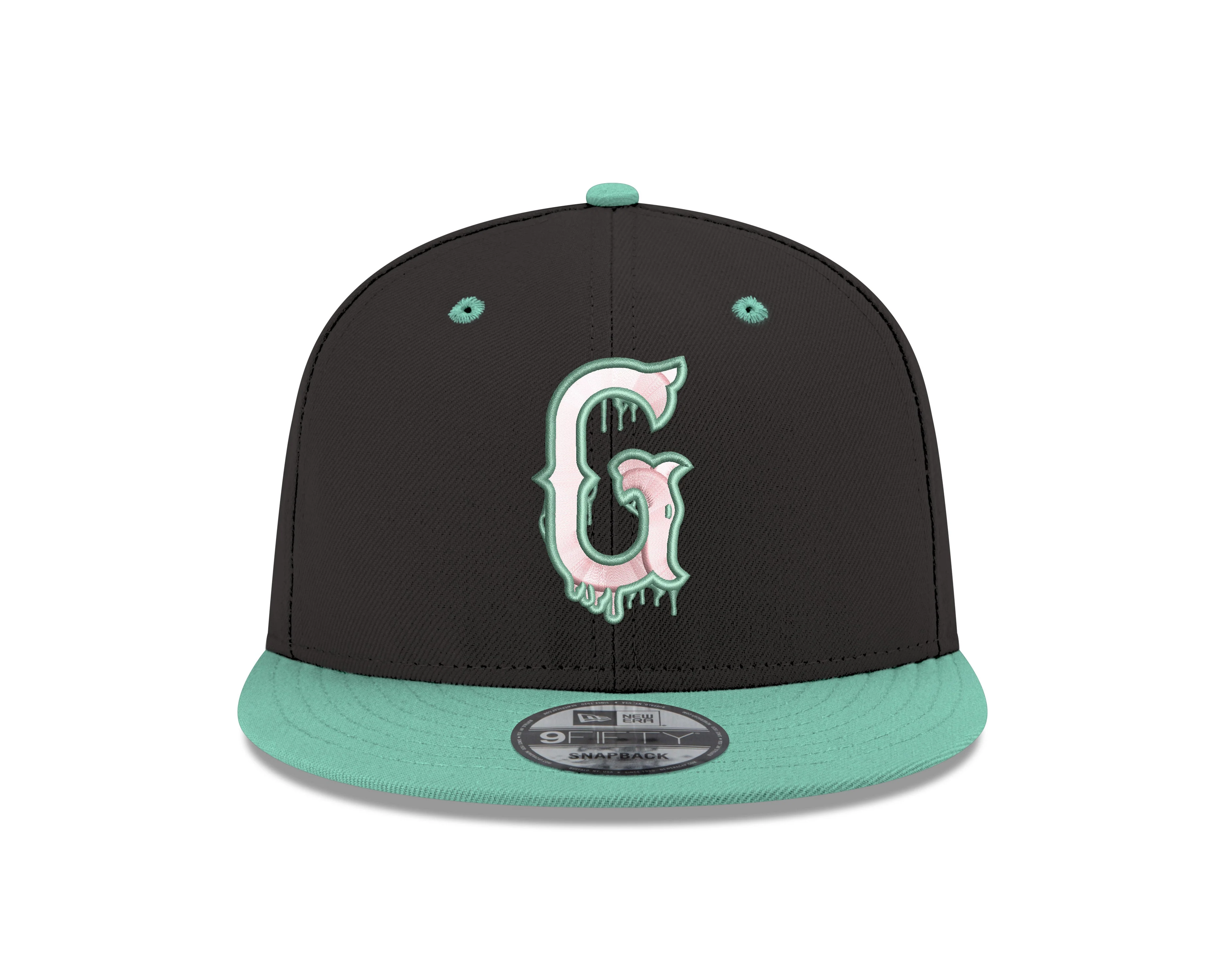 Greenville Drive New Era Black/Mint 9FIFTY Drip Hat - Image 3