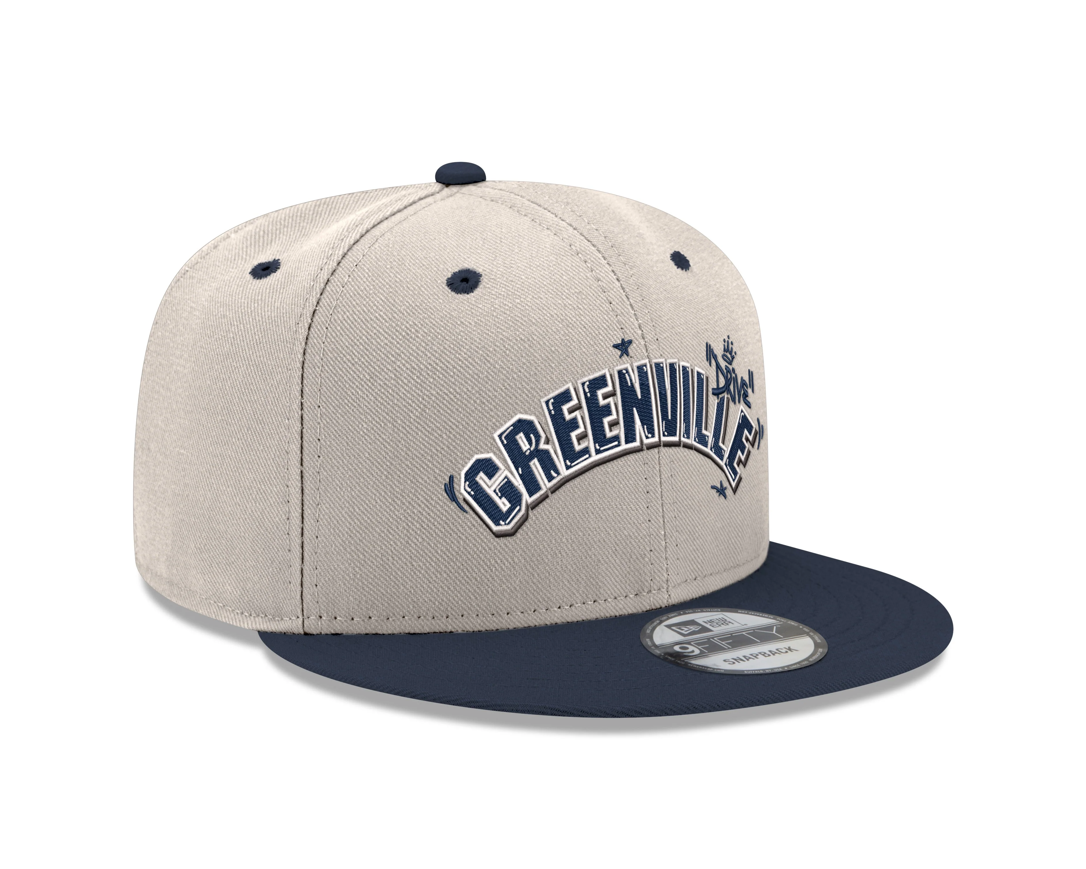 Greenville Drive New Era Bone/Navy 9FIFTY Grafitti Hat - Image 2