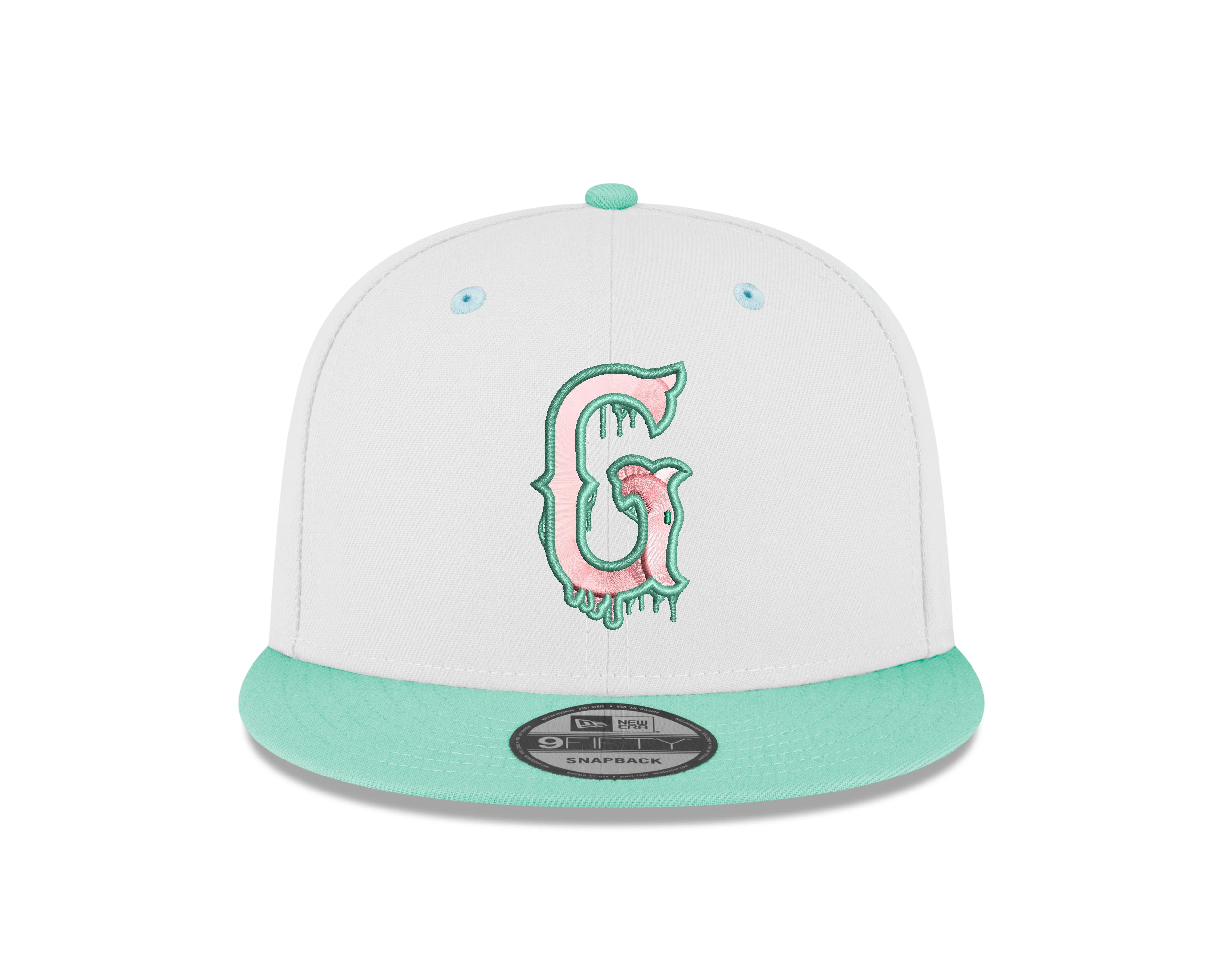 Greenville Drive New Era White/Teal 9FIFTY Drip Hat - Image 3