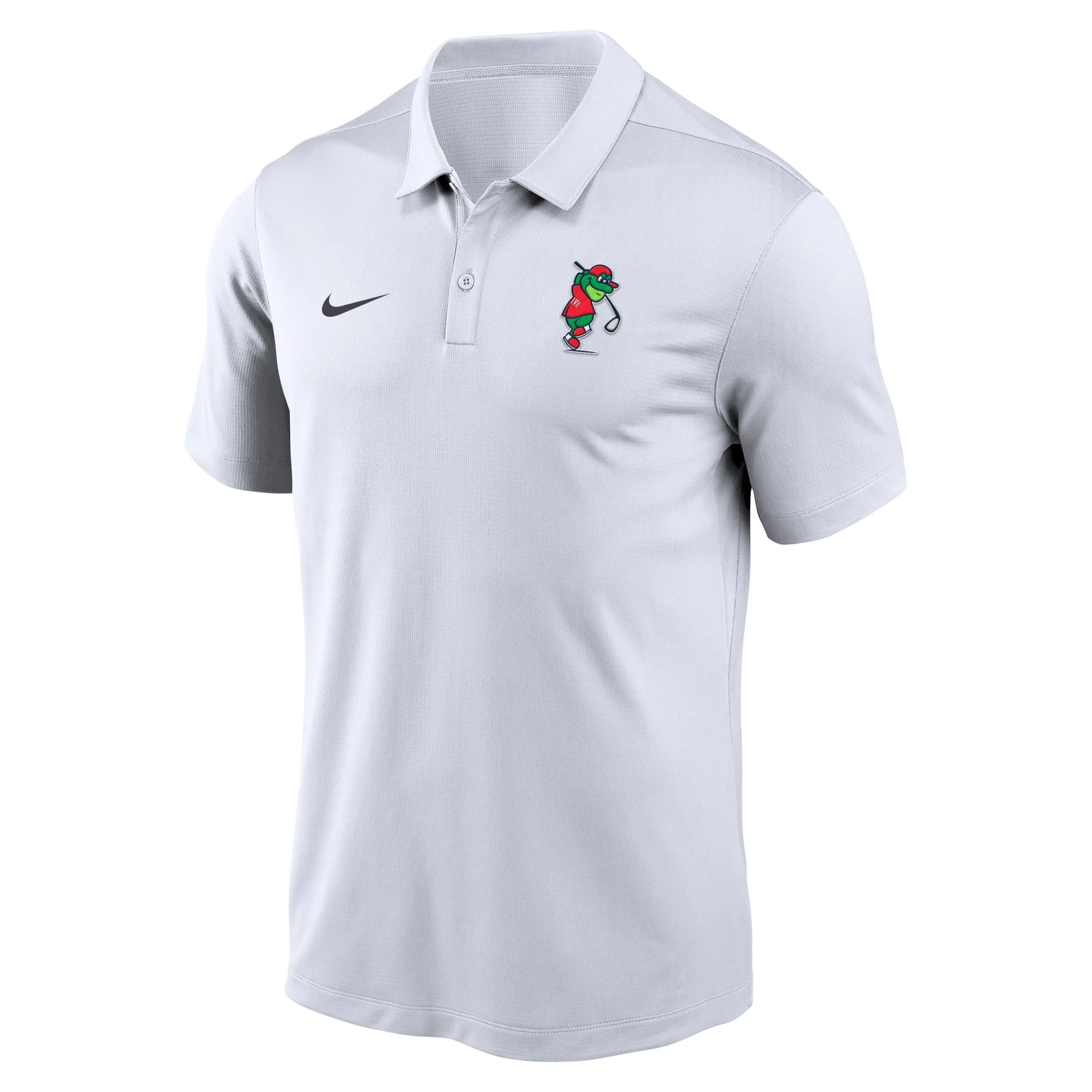 Greenville Drive Nike Dri-FIT White Victory Golf Reedy Polo