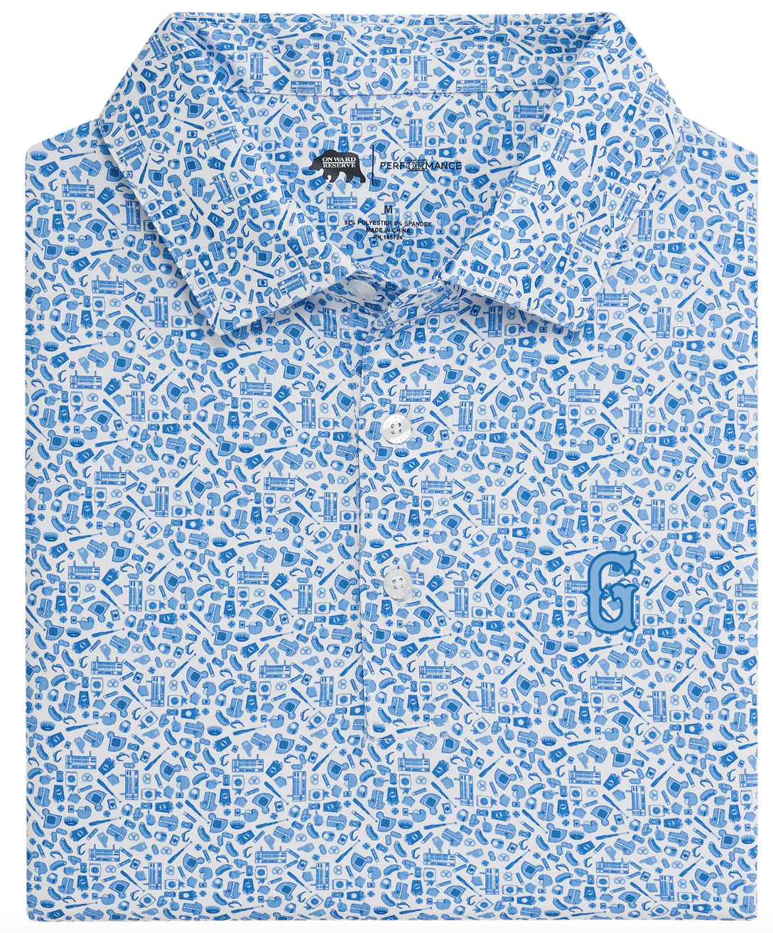 Greenville Drive Onward Reserve Take Me Out Printed Performance Polo