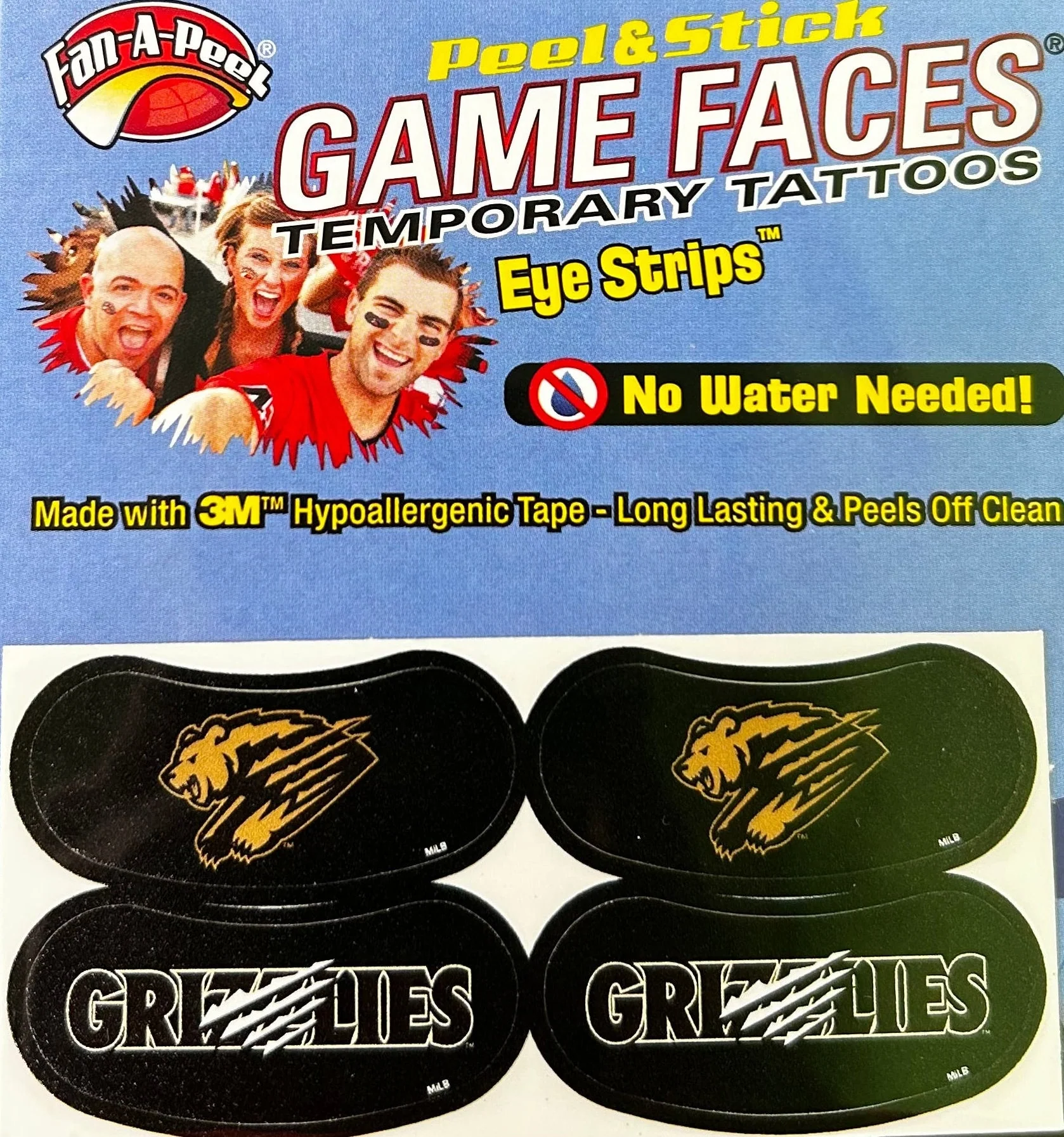 Fresno Grizzlies Eye Black Strips