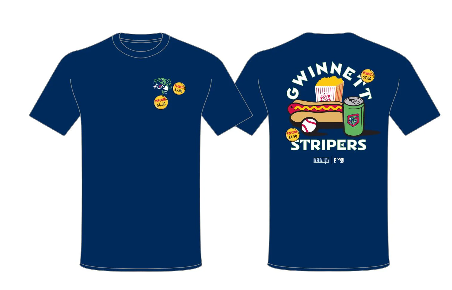 Gwinnett Stripers Baseballism Ballpark Food Tee