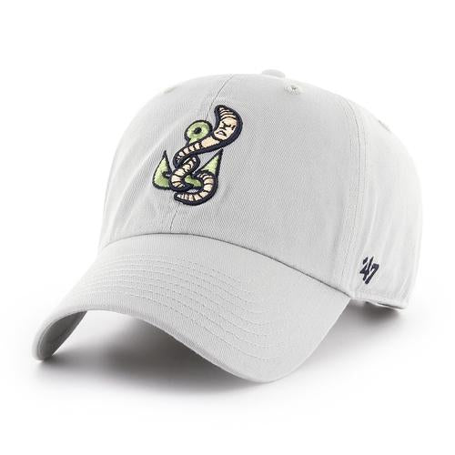 Gwinnett Stripers '47 Brand Alt Worm Logo Grey Clean Up Cap