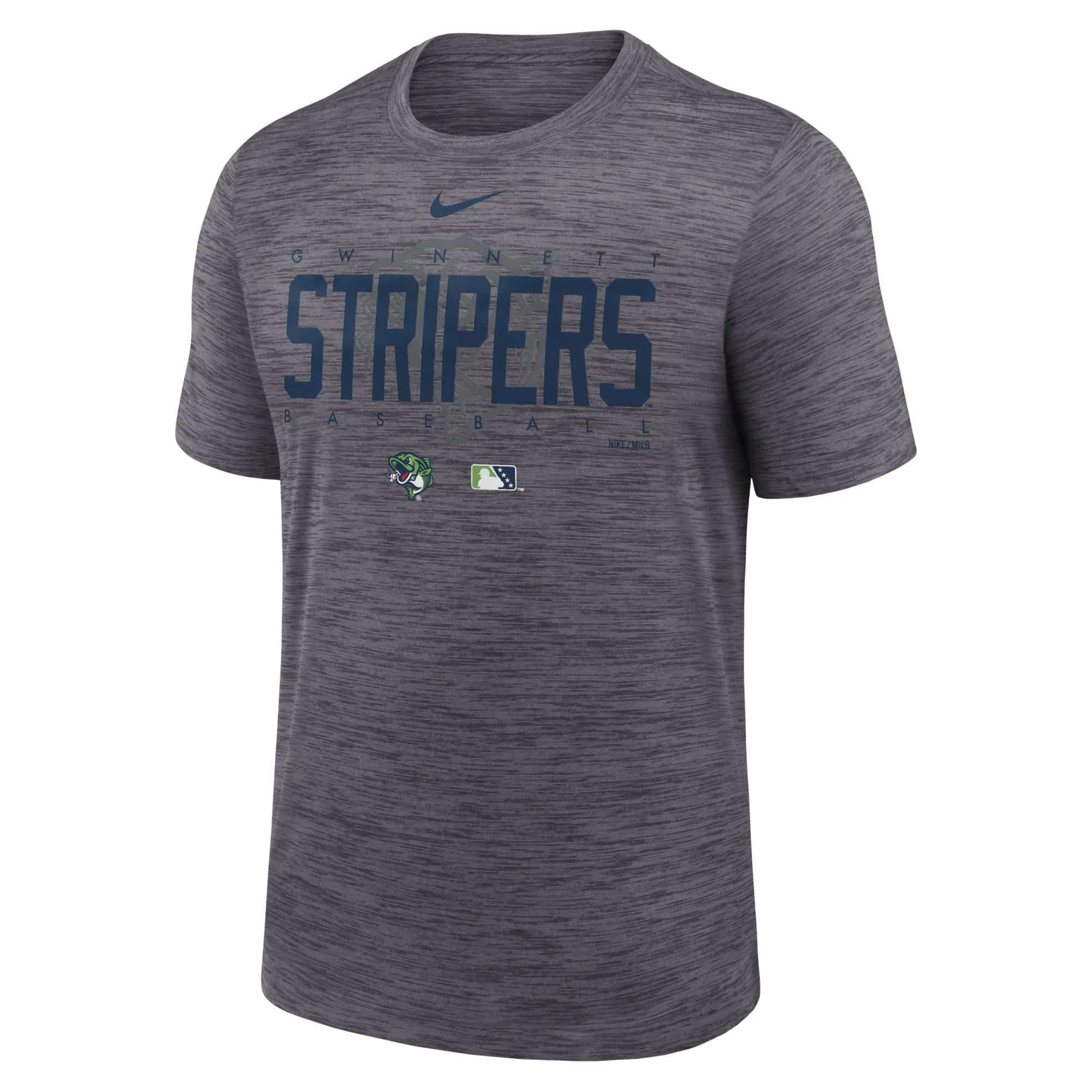 Gwinnett Stripers Nike Grey Velocity Tee