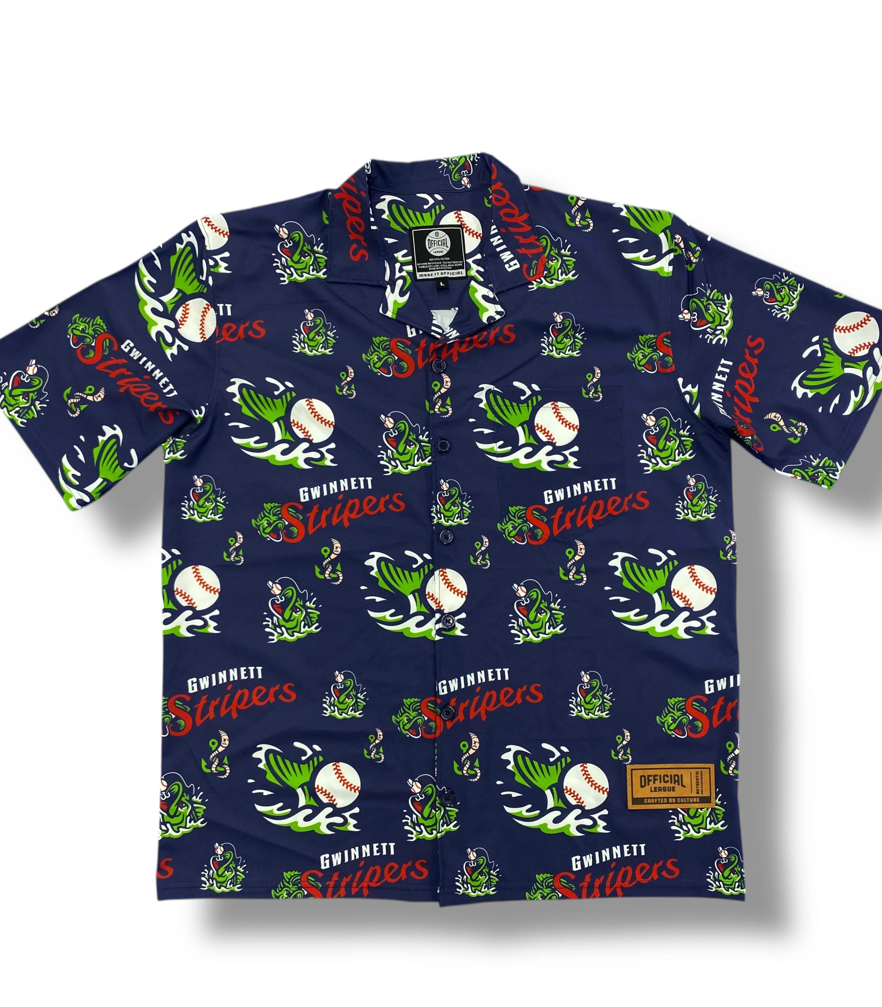 Gwinnett Stripers Official League Hawaiian Shirt