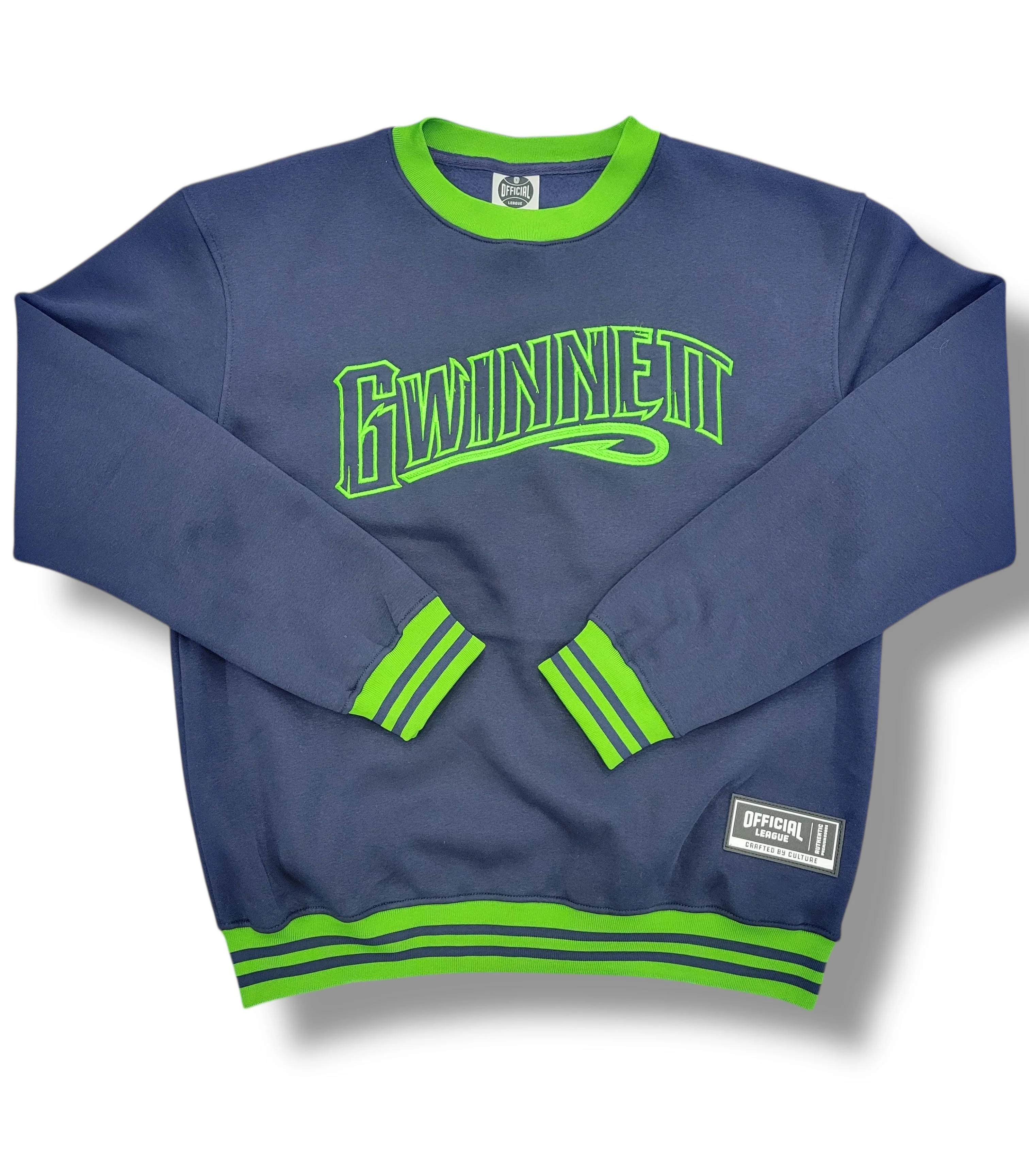 Gwinnett Stripers Official League Navy Crewneck Sweatshirt