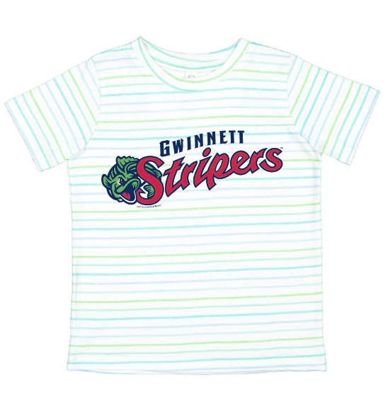 Gwinnett Stripers Soft as a Grape Toddler Primary Stripes Tee