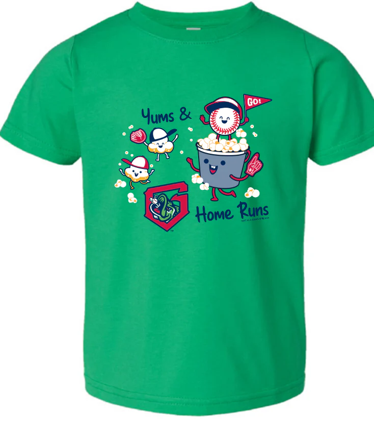 Gwinnett Stripers Soft as a Grape Toddler Yums & Home Run Tee