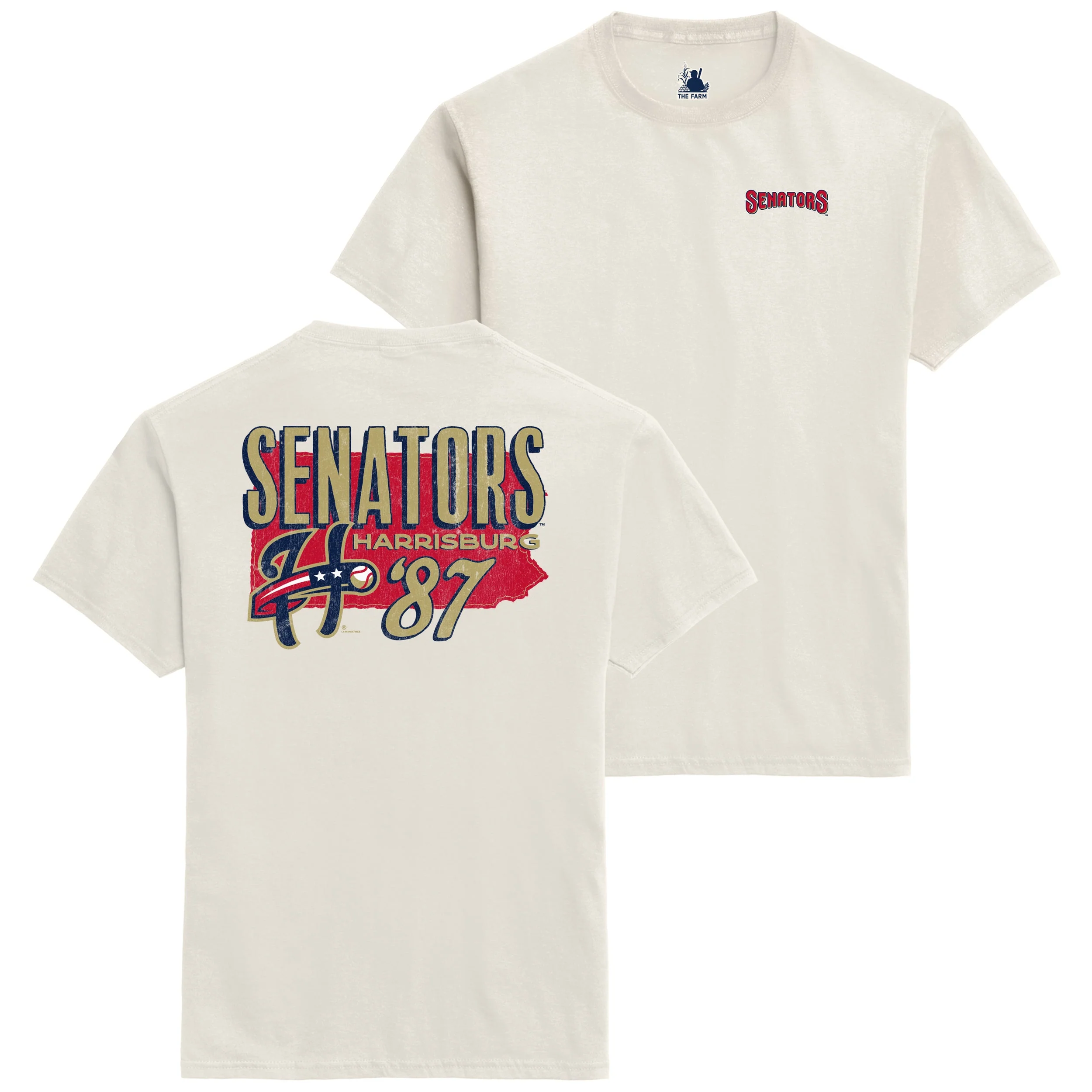Harrisburg Senators Cream T-Shirt