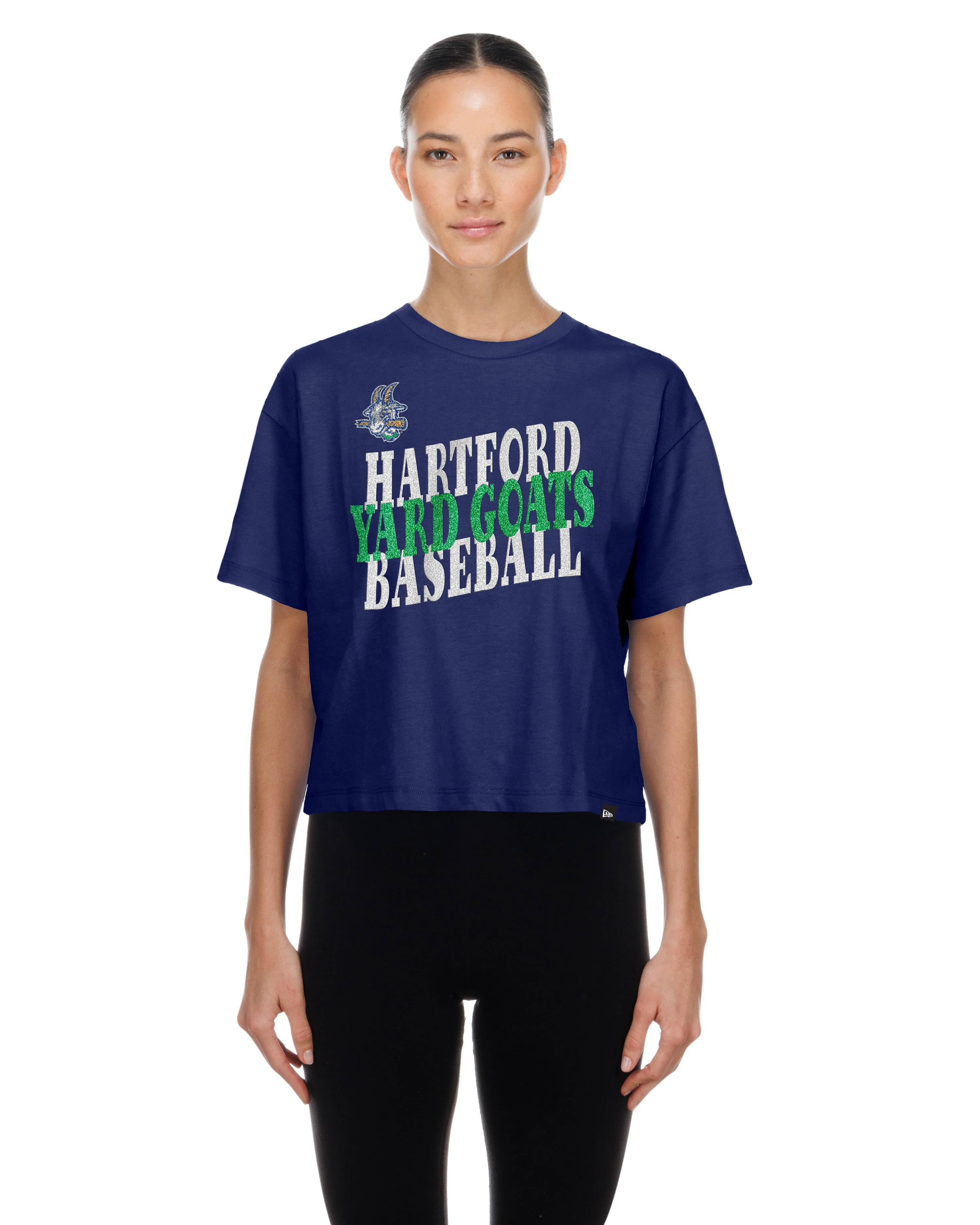 Hartford Yard Goats New Era Women's Cropped Wave Tee