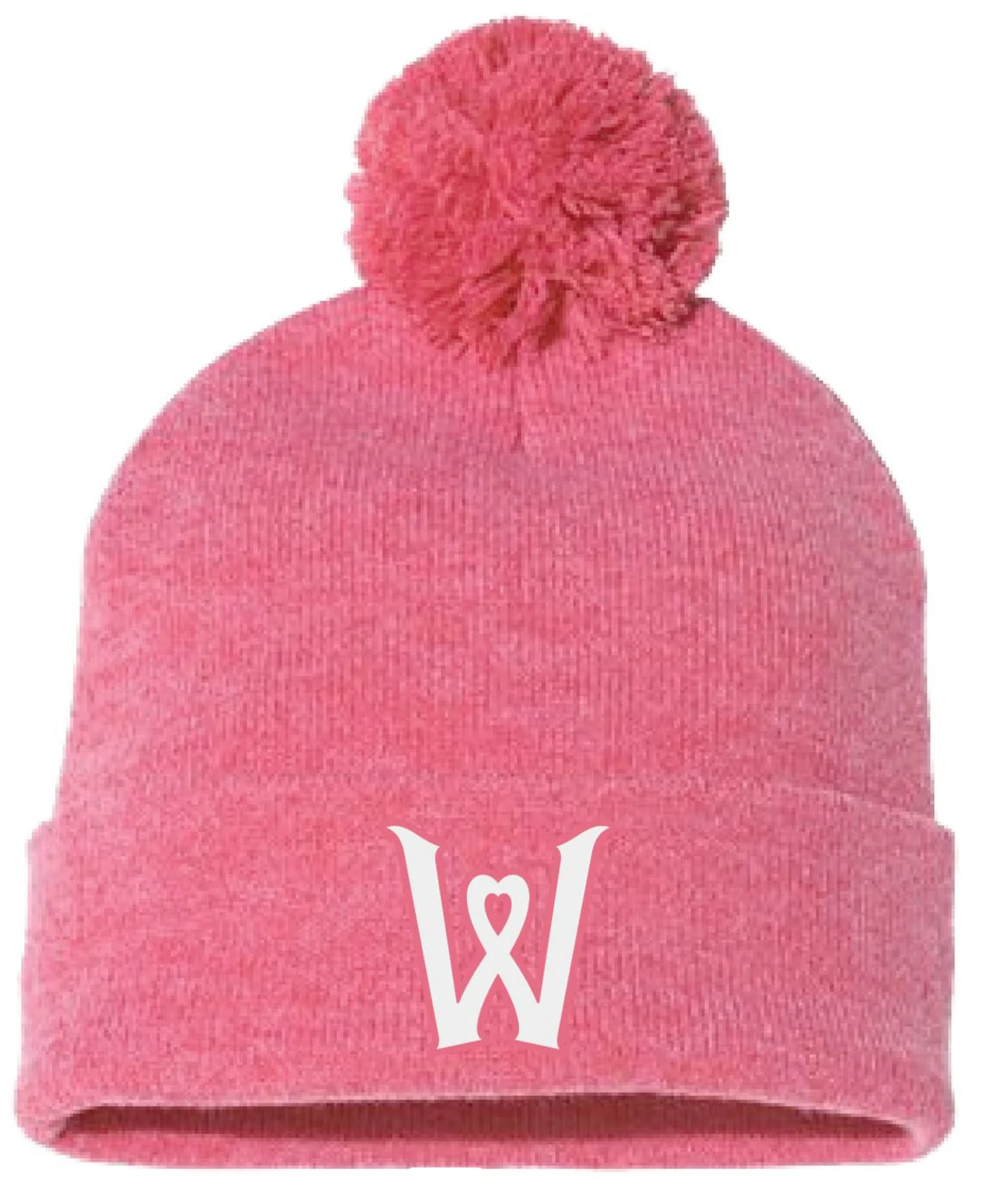 Worcester Red Sox Bimm Ridder Heather Red Heart Pom Knit Beanie