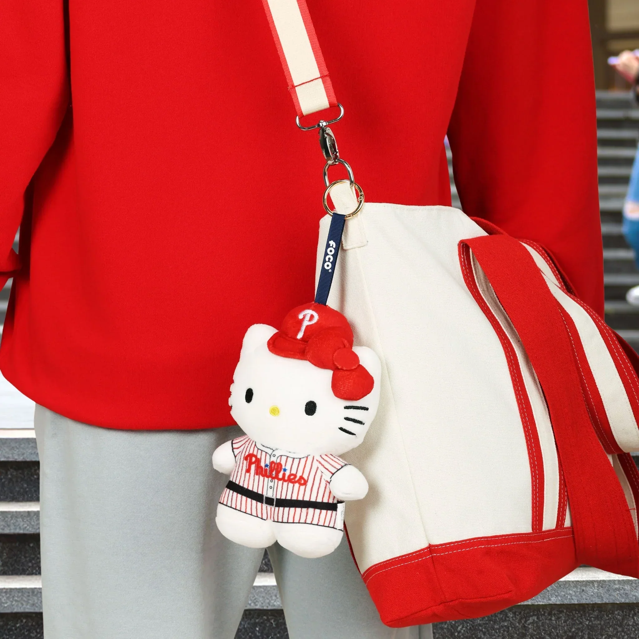 Hello Kitty Phillies Bag Charm Hanger Keychain