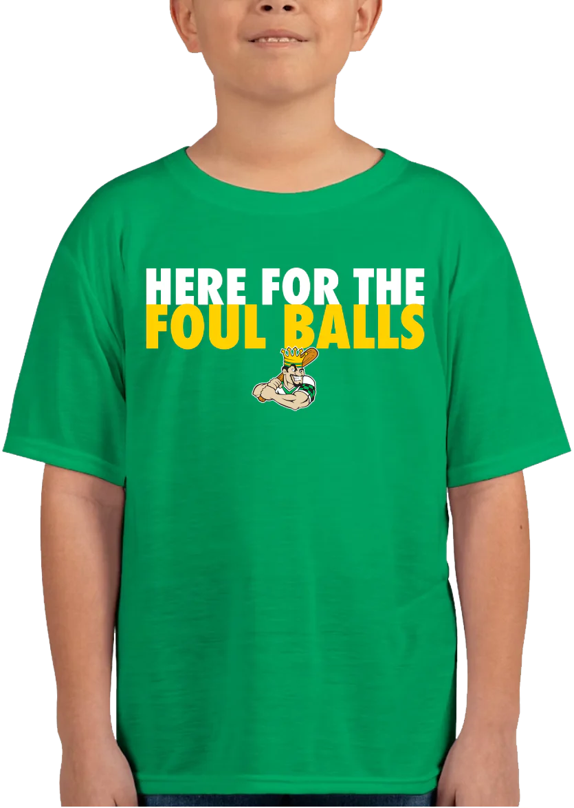 "Here For The Foul Balls" Youth T Shirt.