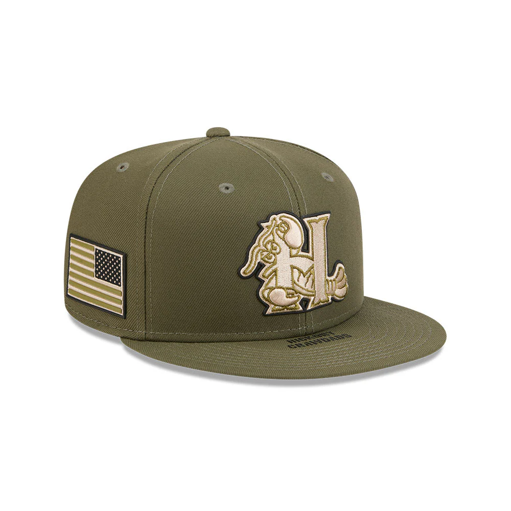 Hickory Crawdads 2026 Armed Forces 59Fifty Fitted Cap