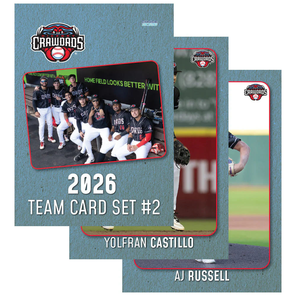 Hickory Crawdads 2026 Team Card Set #2