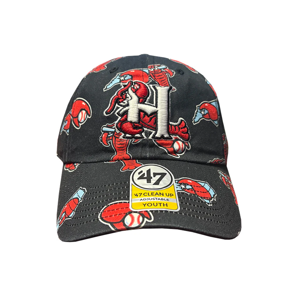 Hickory Crawdads '47 Black Cleanup Printfetti Adjustable Hat - Image 2