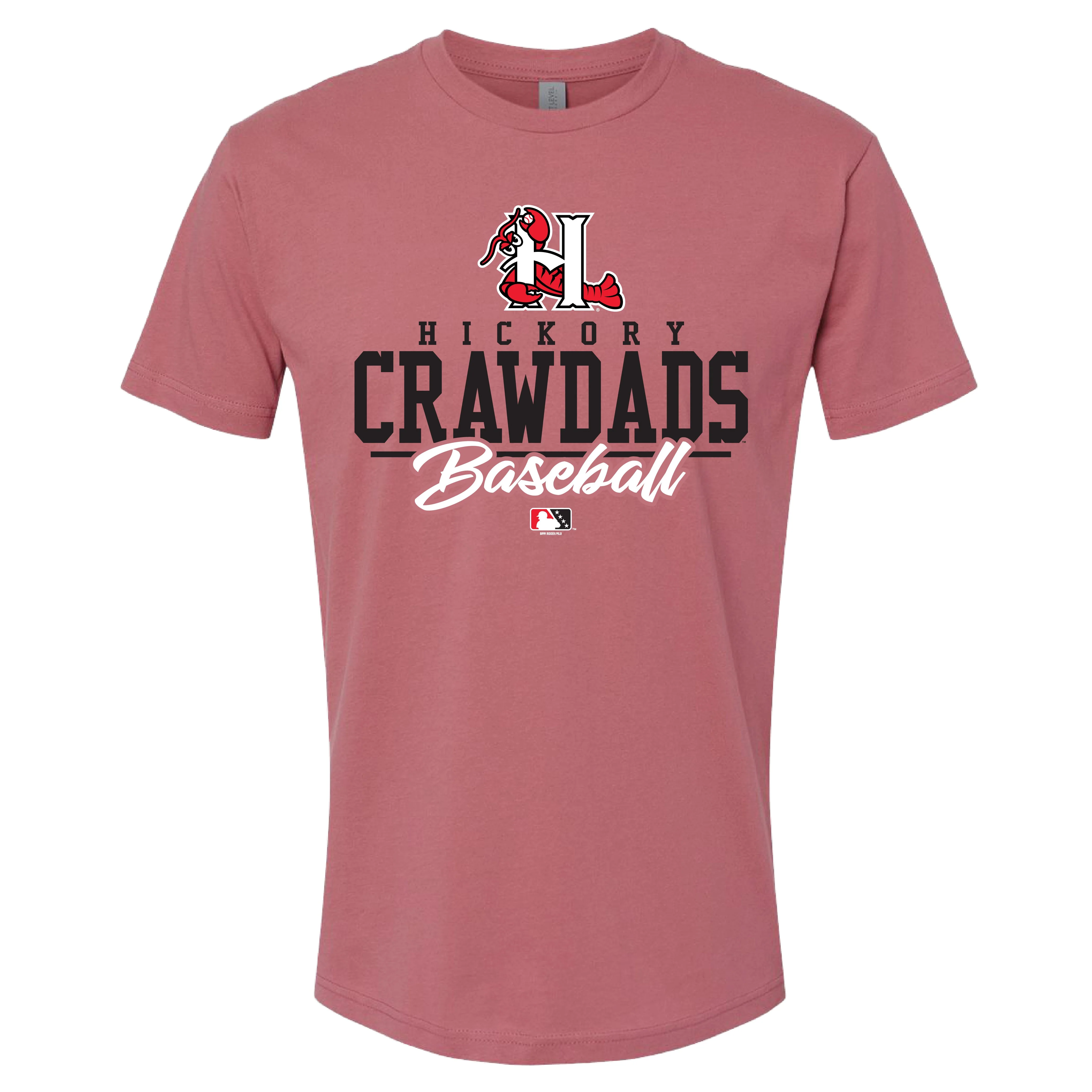 Hickory Crawdads Barker Mauve Premium Tee