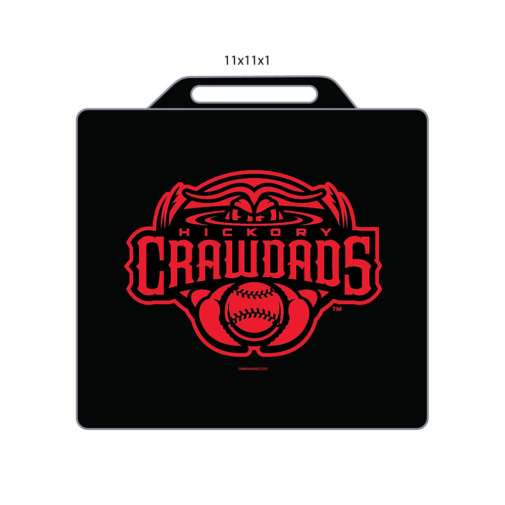 Hickory Crawdads Black Seat Cushion