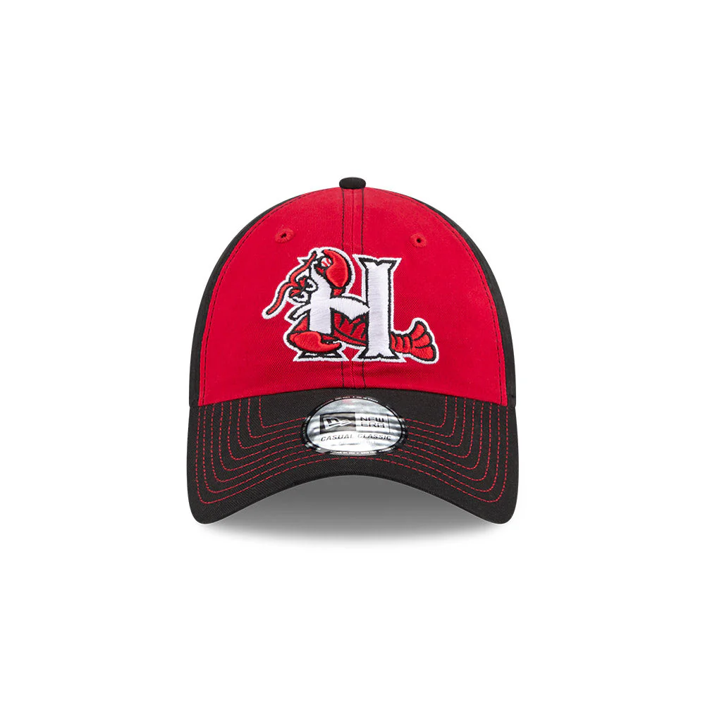 Hickory Crawdads Clutch Hit Black Red Adjustable Cap - Image 3