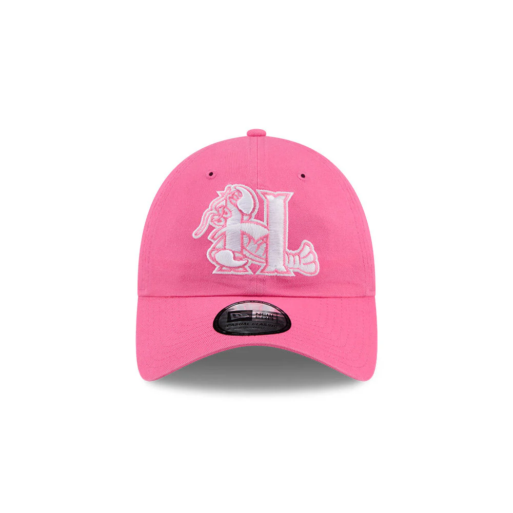 Hickory Crawdads Clutch Hit Pink Women's Adjustable Cap - Image 2