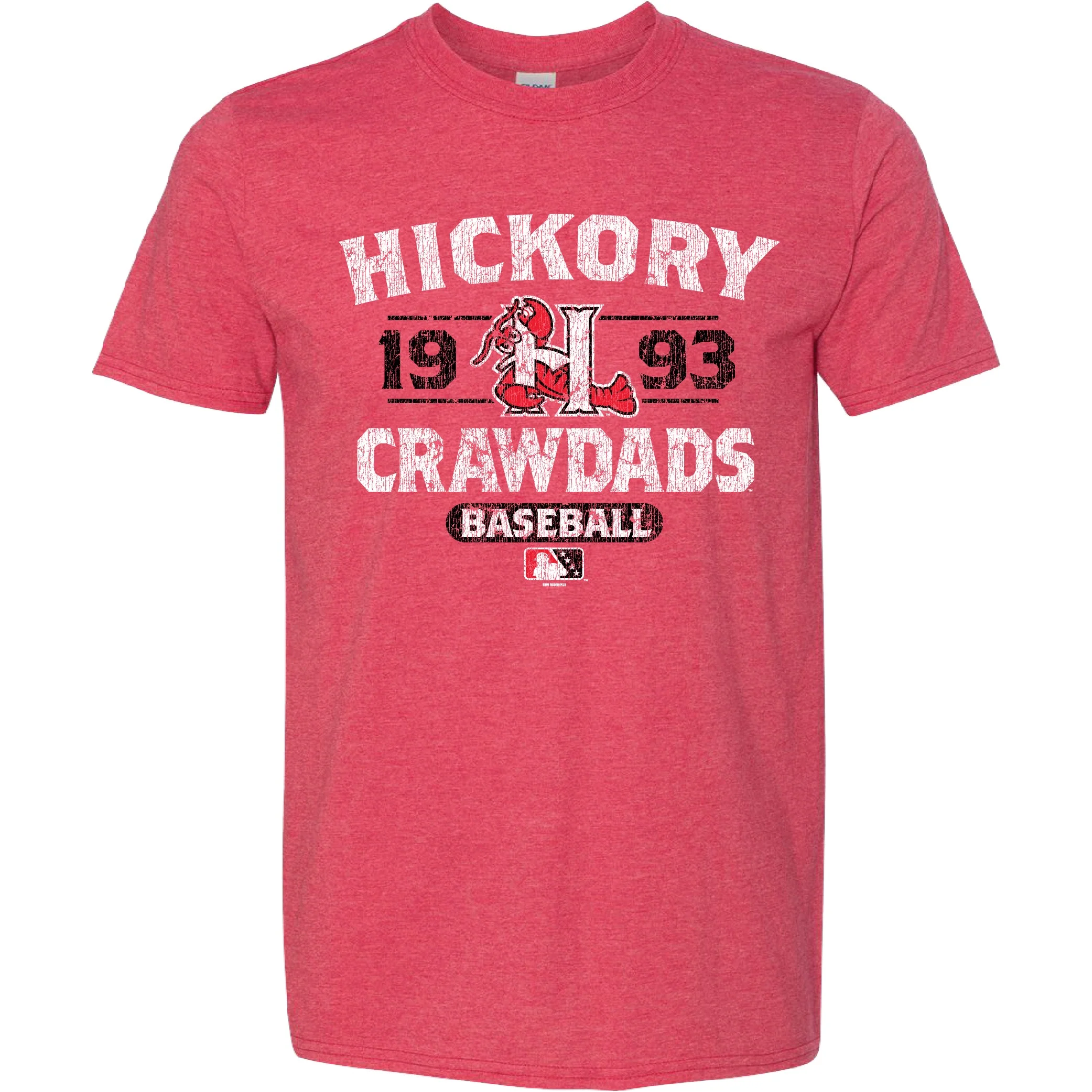 Hickory Crawdads Jolene Heather Red Softstyle Tee