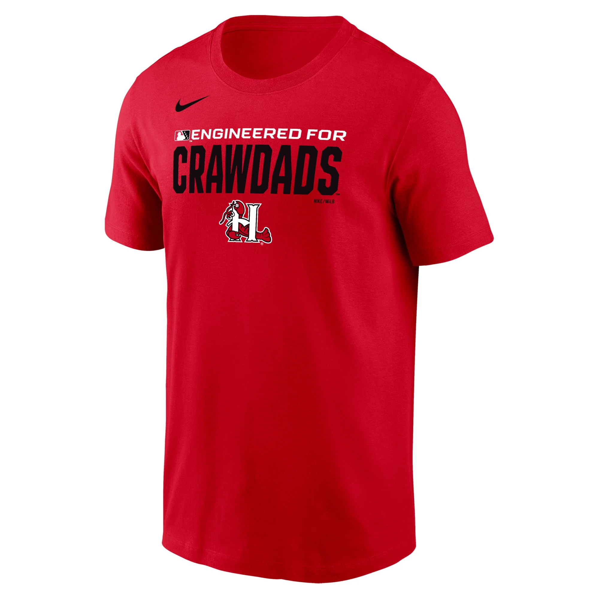 Hickory Crawdads Nike Red Engineered for Crawdads Legend Dri-Fit Tee
