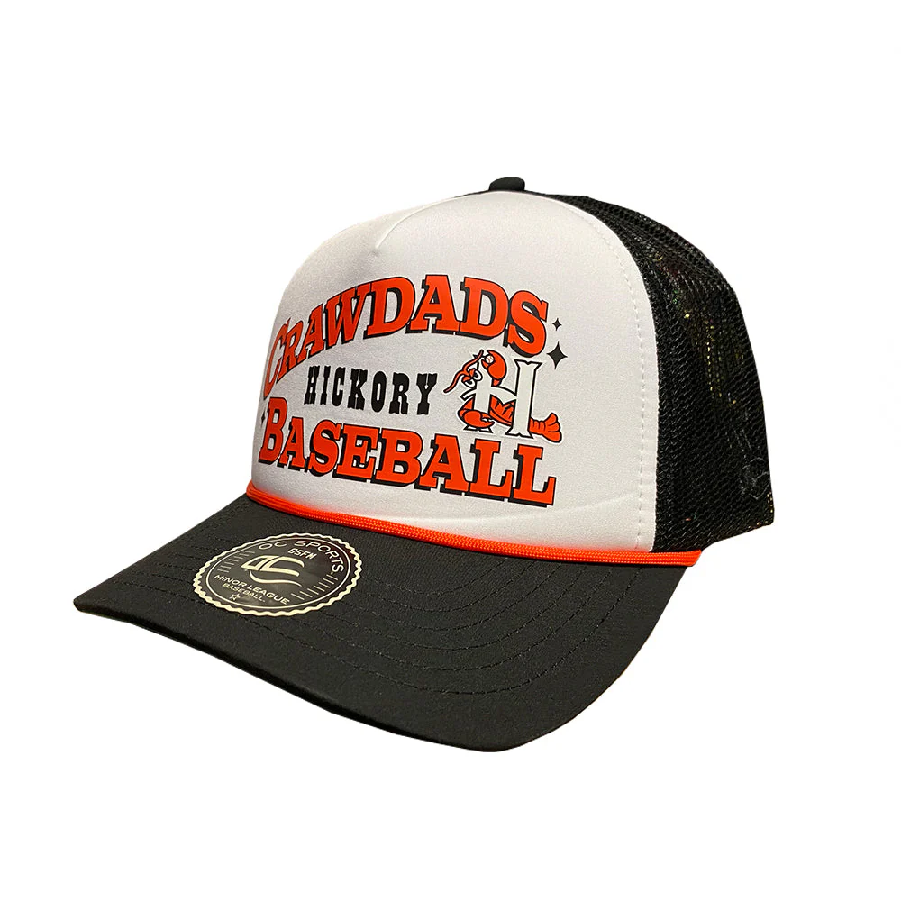 Hickory Crawdads Outdoor Cap Black Moon Shot Foam Adjustable Cap